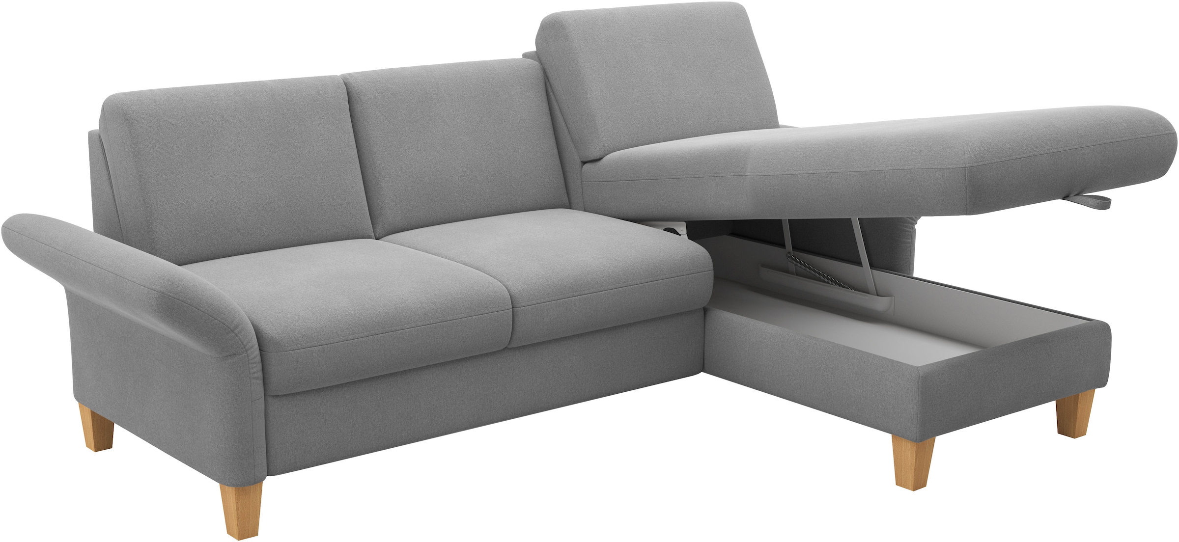 Home affaire Ecksofa »Rochelle, L-Form«, wahlweise mit Armteilverstellung, Bettfunktion und Bettkasten
