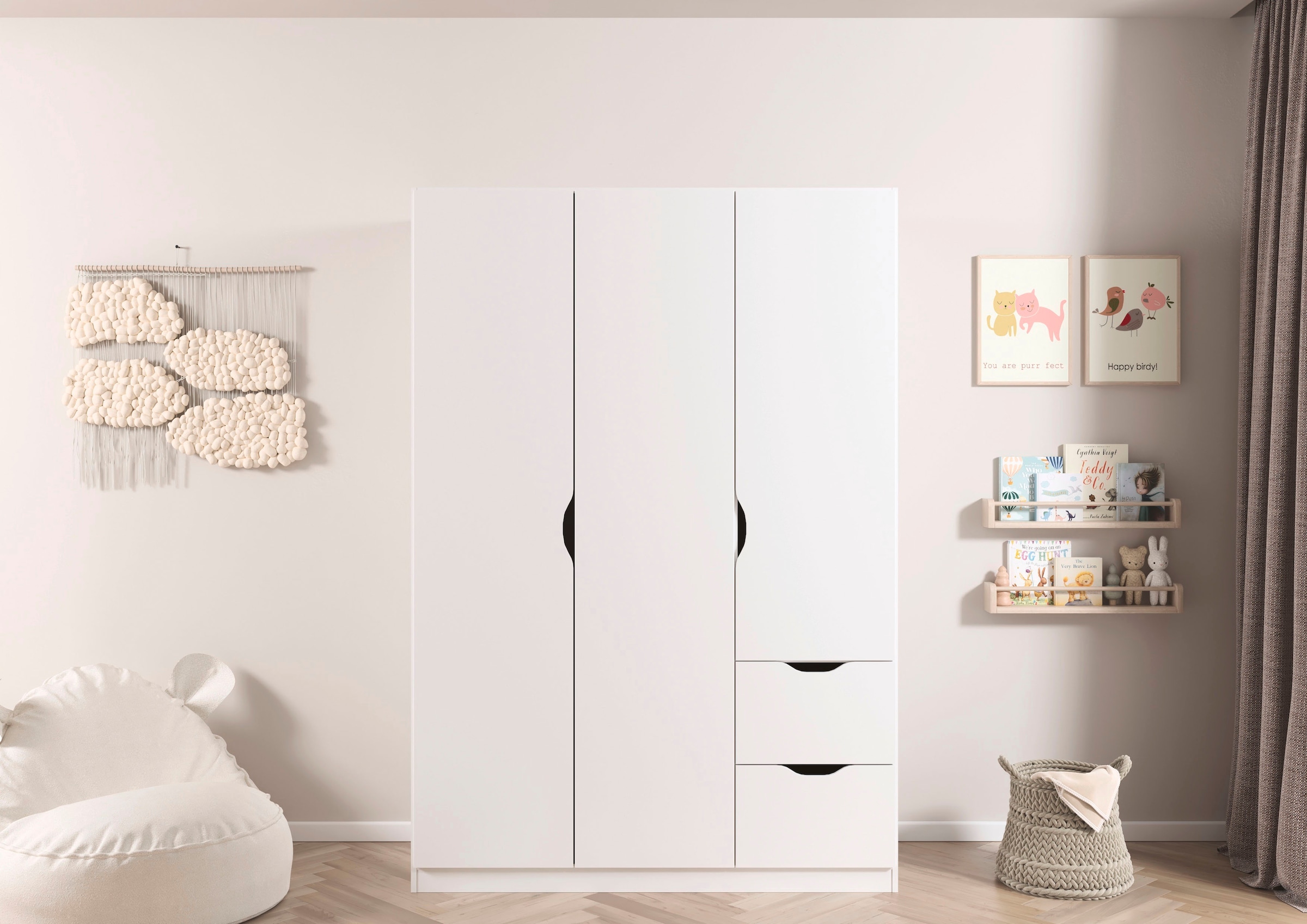 rauch Kleiderschrank »Freising geräumiger Schrank Garderobe Schlafzimmerschrank« in 2 Breiten erhältlich TOP ANGEBOT !,  mit Griffmulden und Schubkästen OTTO´s Chois TOP PRODUKT