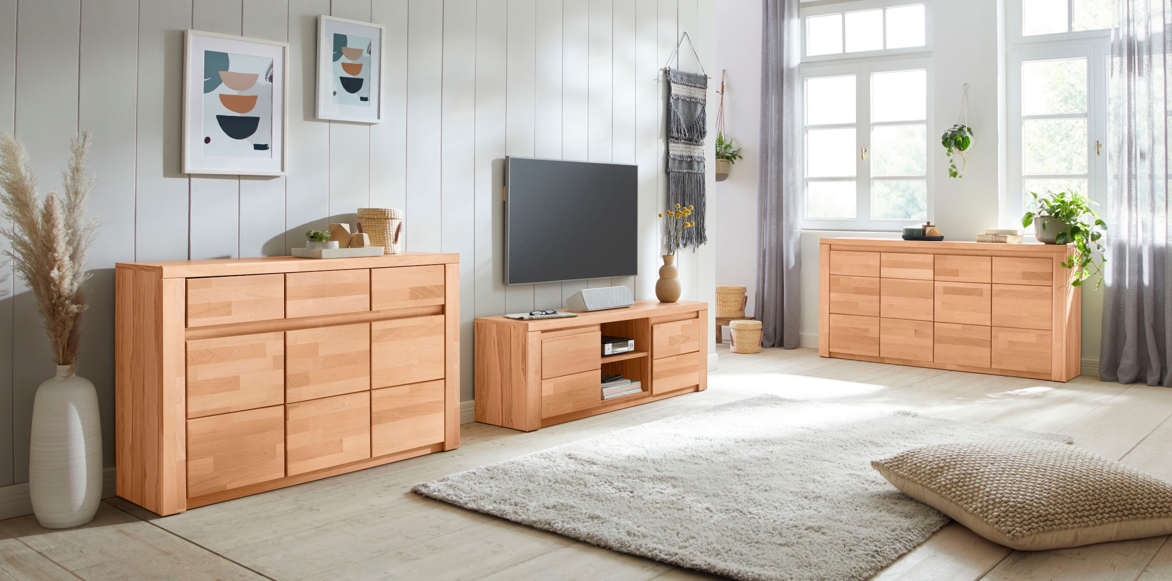 Home affaire Lowboard »Burani«, grifflose Optik