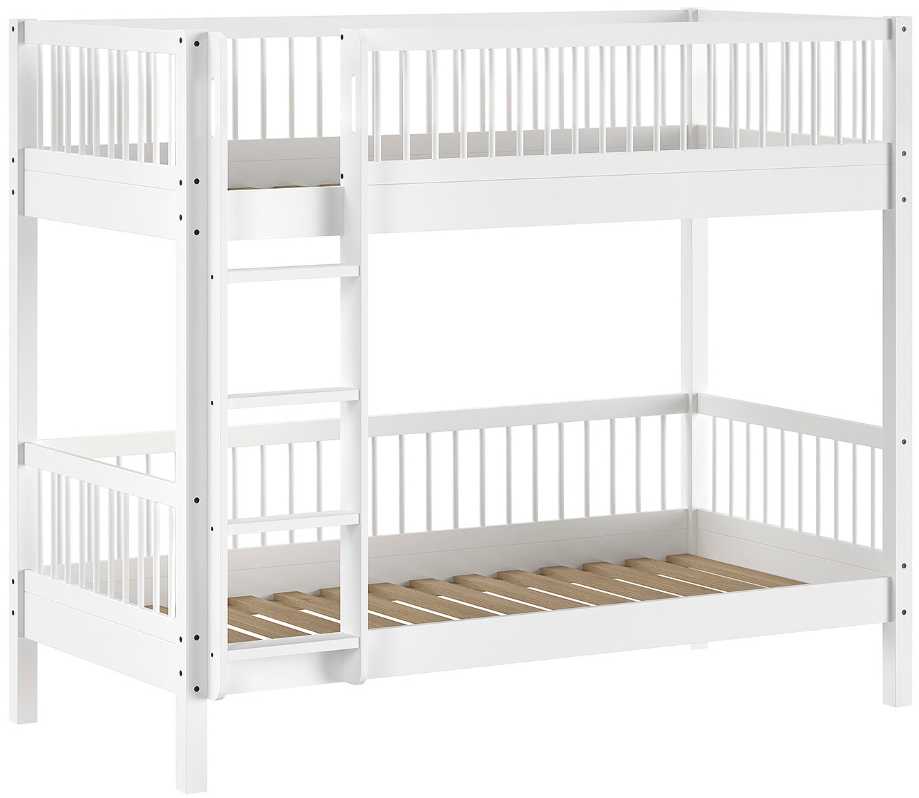 Home affaire Etagenbett »Forrest, rückbaubar zu 2 Einzelbetten, Made in Europe«, (B/H/T ca: 207,5x175,4x104,9 cm, wahlweise aus Eiche oder Buche), stabil und hochwertig gebaut, Ausf. geölt oder weiß