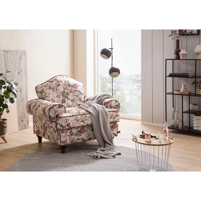 Home affaire Sessel »LUCIENNE«, mit gedrechselten Füßen aus Holz bequem  kaufen