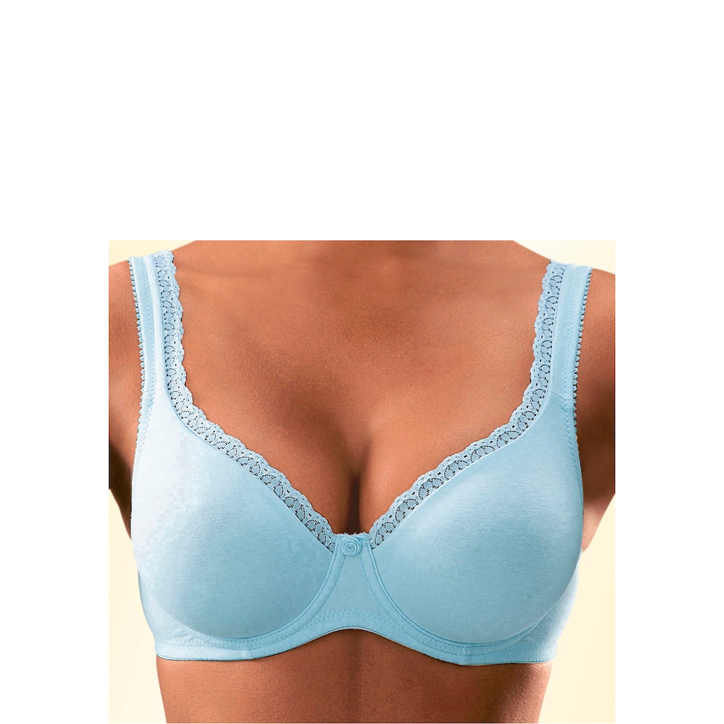 petite fleur T-Shirt-BH, (Packung, 2 Stück), mit ungefütterten, nahtlosen Cups, aus Baumwollqualität, Basic Dessous