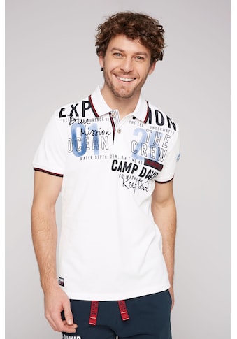 Poloshirt, mit Logoprägung