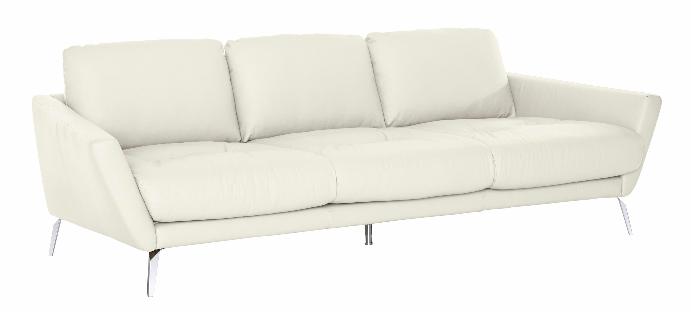 W.SCHILLIG Big-Sofa »softy«, mit dekorativer Heftung im Sitz, Füße Chrom glänzend