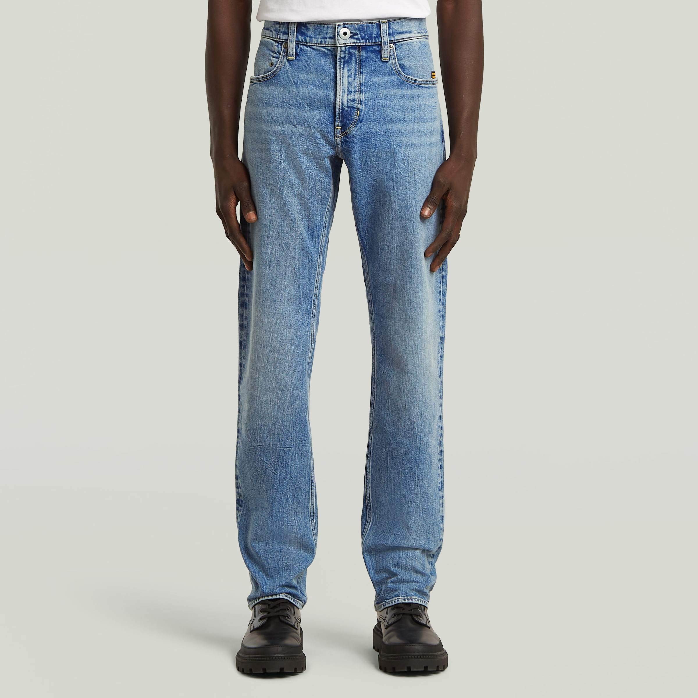 G-STAR Straight-Jeans »Mosa Straight« mit hellen Nähten