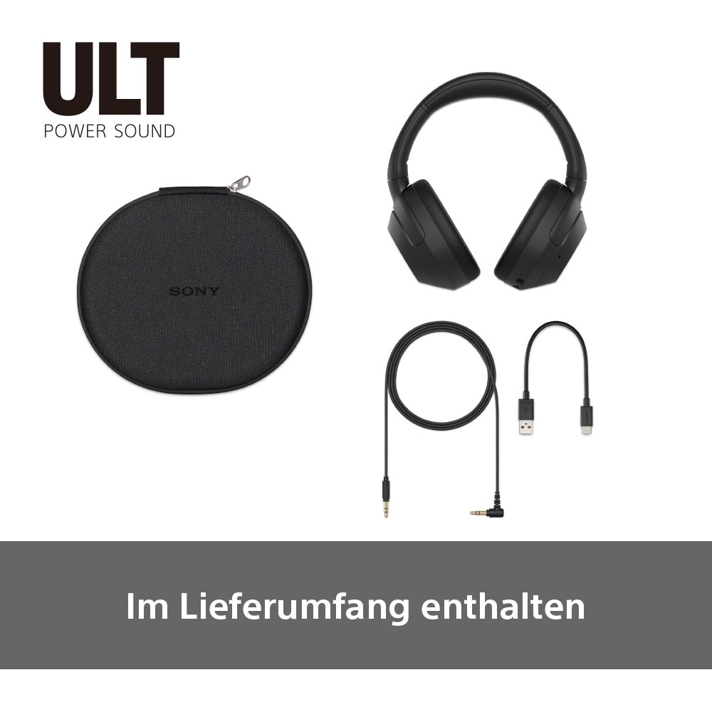 Sony Kopfhörer »ULT Wear«, A2DP Bluetooth-AVRCP Bluetooth-Bluetooth-HFP-HSP, Multi-Point-Verbindung-Noise-Cancelling-Sprachsteuerung-kompatibel mit Siri, tiefem Bass, Geräuschunterdrückung, klare Anrufqualität, iOS & Android