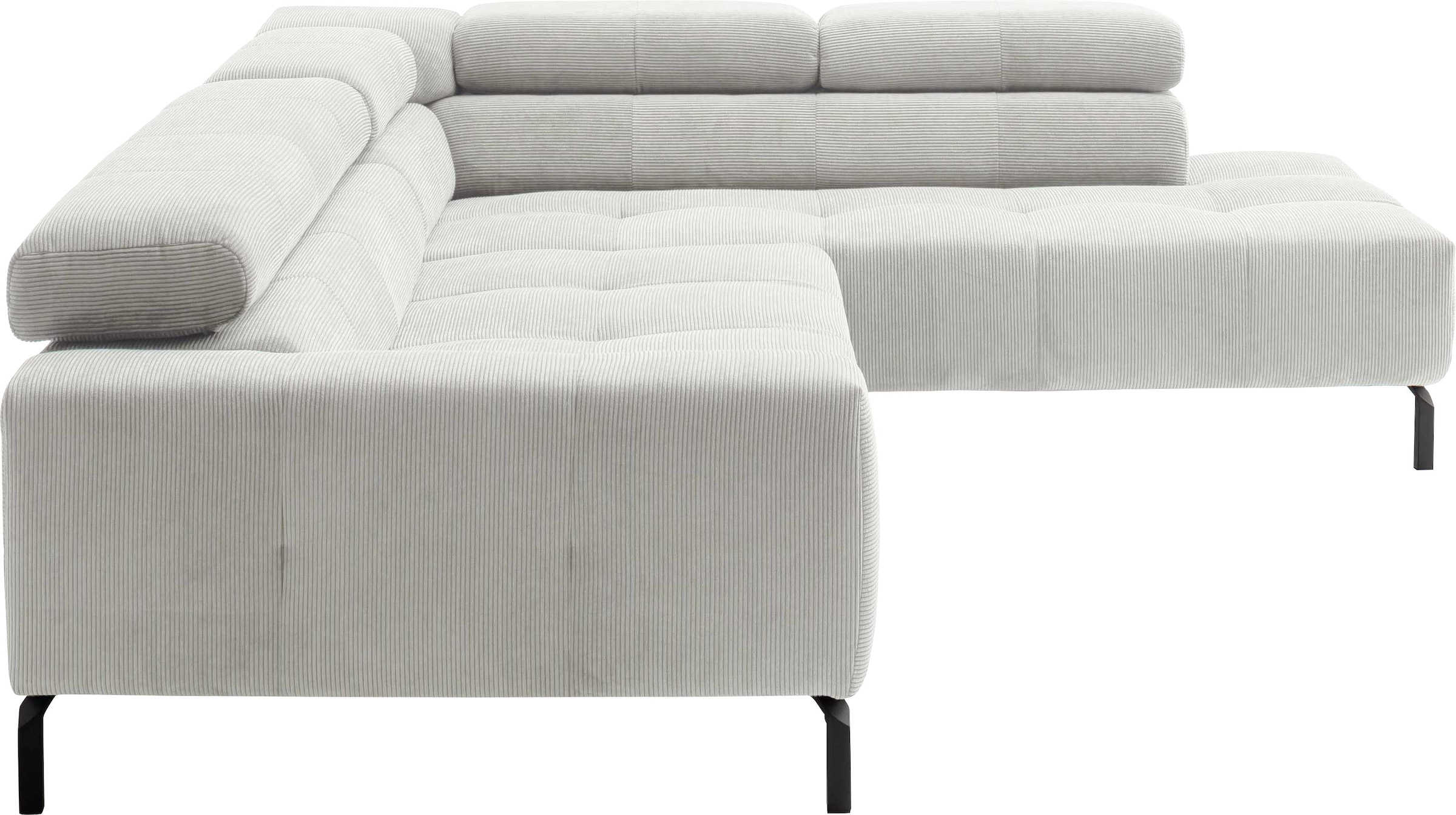 Home affaire Ecksofa »Claya, L-Form,  incl. Kopfteilverstellung, Breite 276 cm« wahlweise elektrischer Sitzvorzug