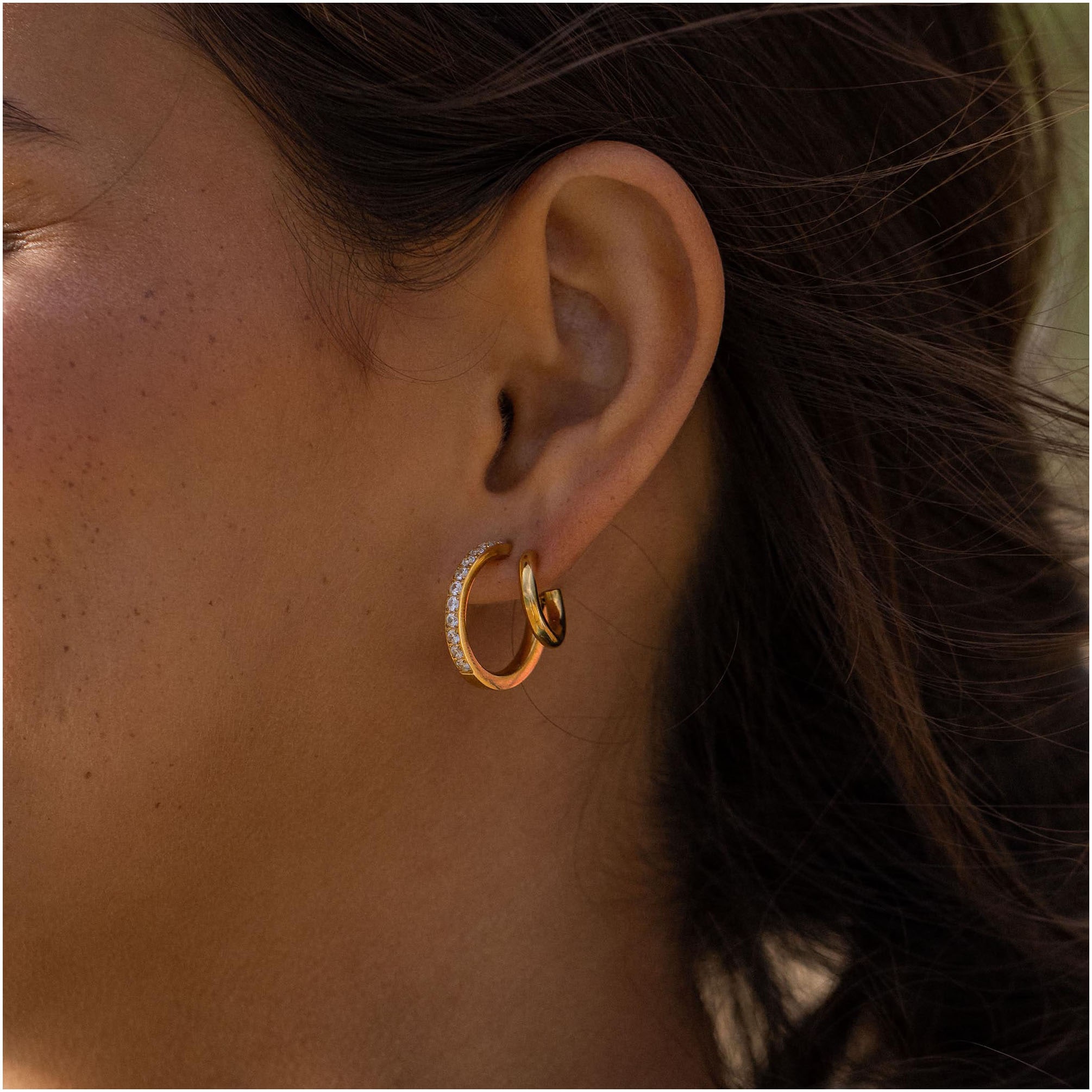Purelei Paar Ohrstecker »Schmuck Geschenk Double Glitter Ohrringe, 23121«, mit Zirkonia (synth.)