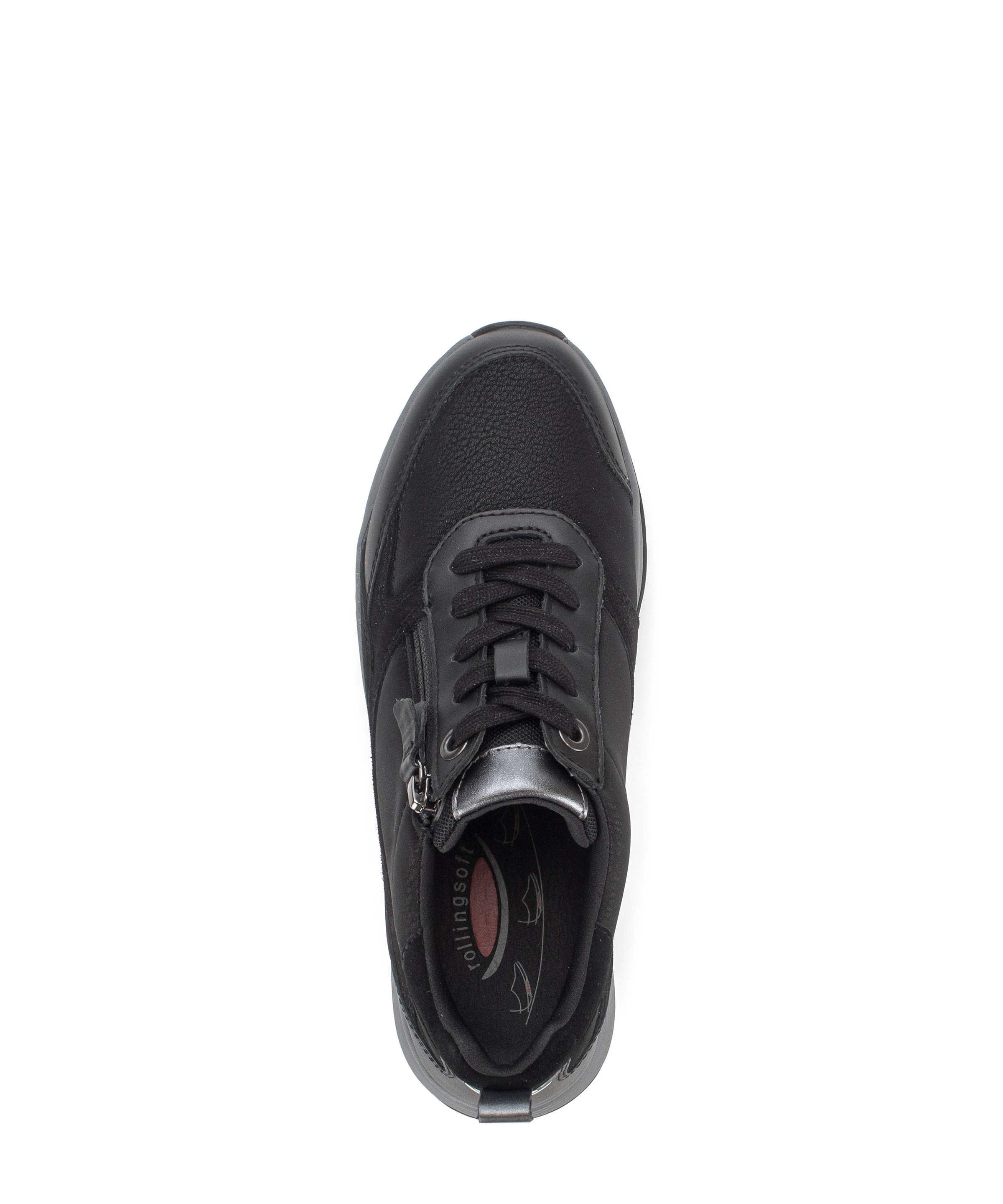 rollingsoft Keilsneaker  Freizeitschuh, Halbschuh, Schnürer mit Logo an der Ferse