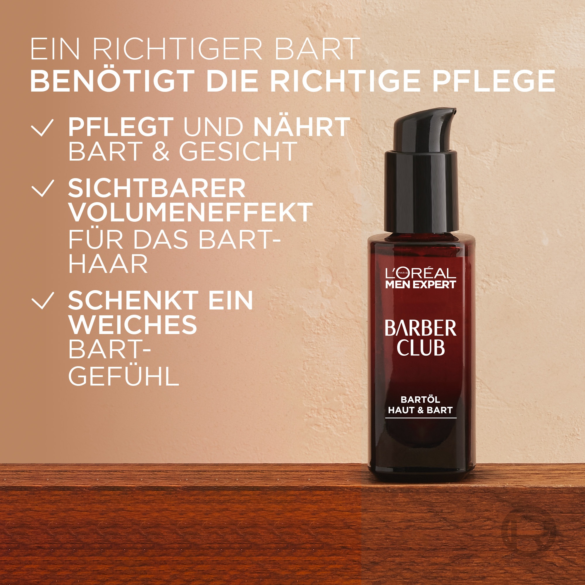 L'ORÉAL PARIS MEN EXPERT Bartöl »BARBER CLUB HAUT & BART« mit Zedernholzöl