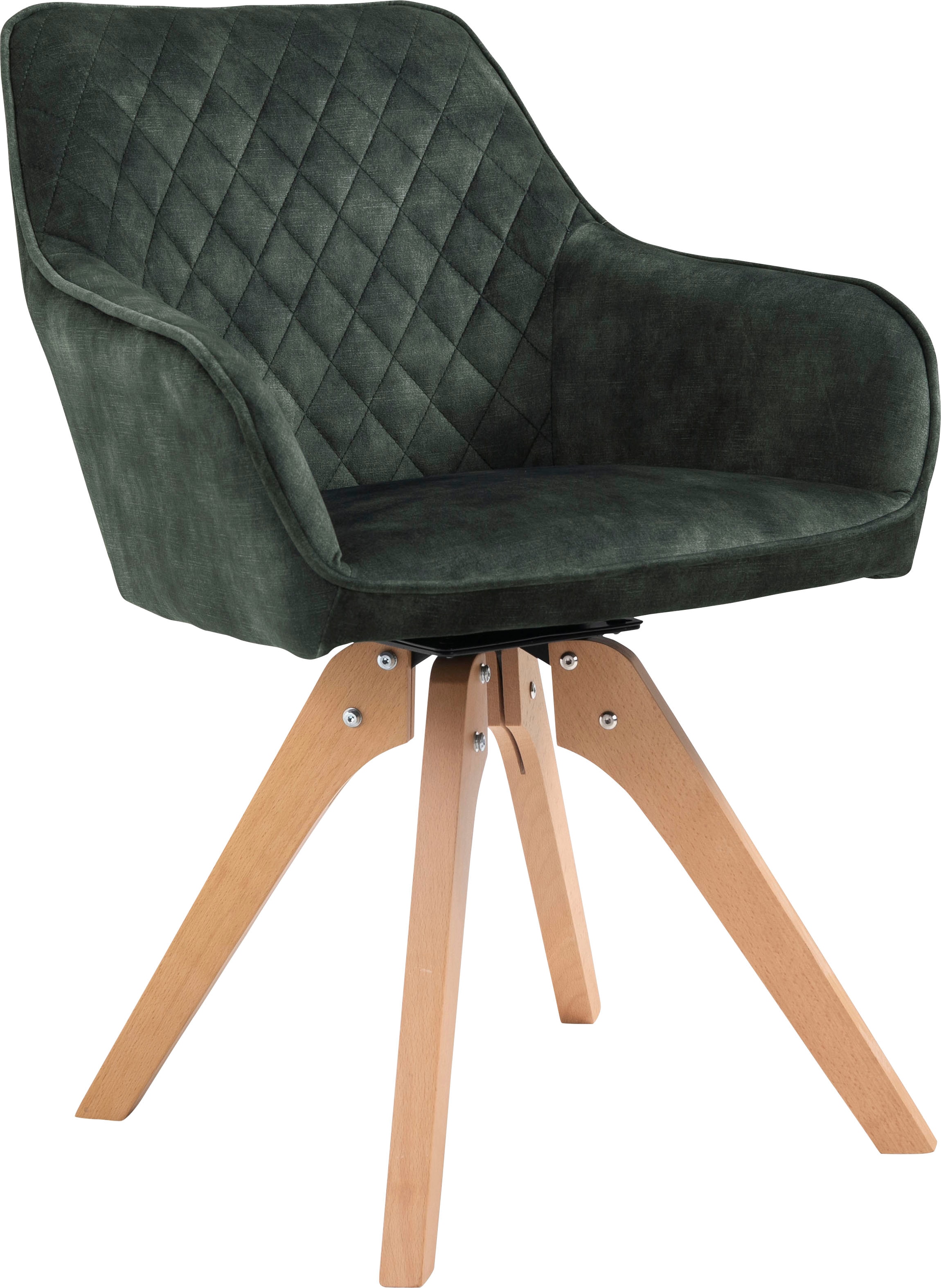 SalesFever Essgruppe »Stilvolle Essgruppe«, 5-teilige Samtverlours-Sitzgruppe, drehbare Stühle, 180cm Tischbreite
