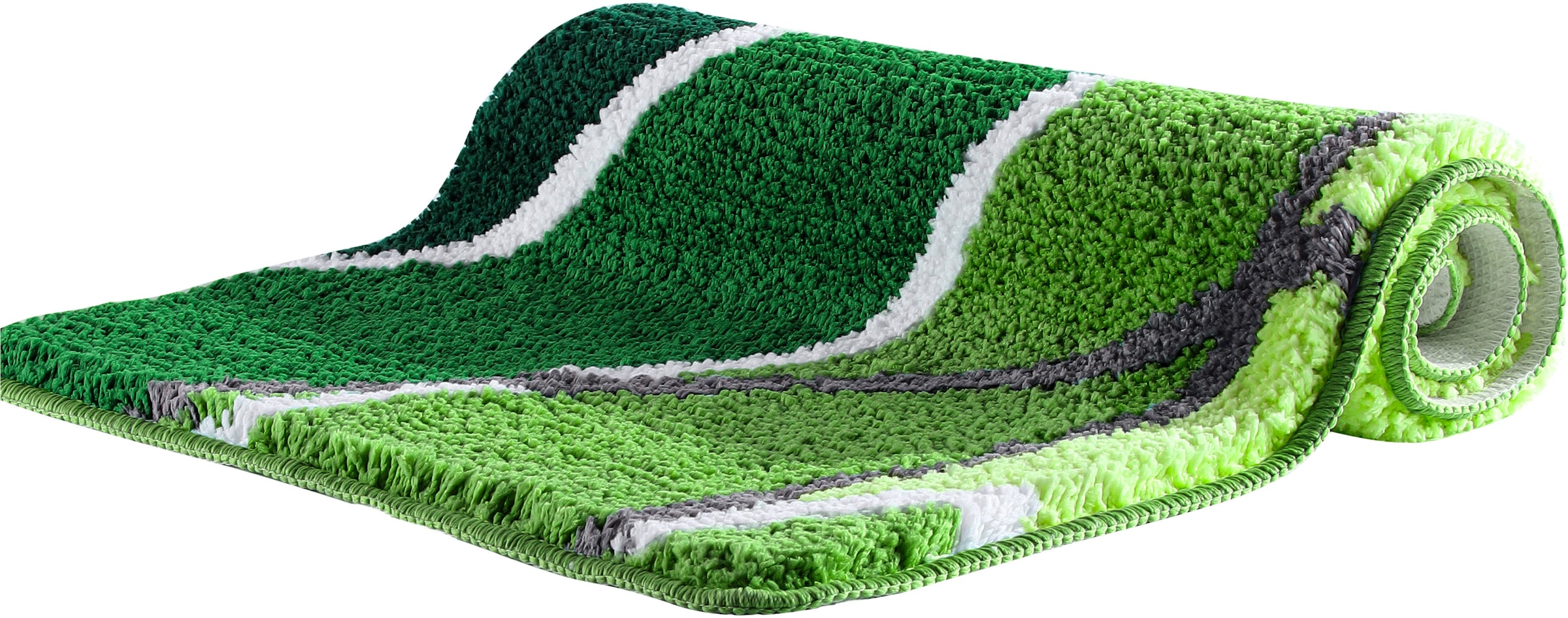 my home Badematte »Juna mit Muster, Badvorleger, Badezimmer Teppich, Duschvorleger« Höhe 20 mm rutschhemmend beschichtet strapazierfähig besonders weich, Design, Badematten, Badteppich