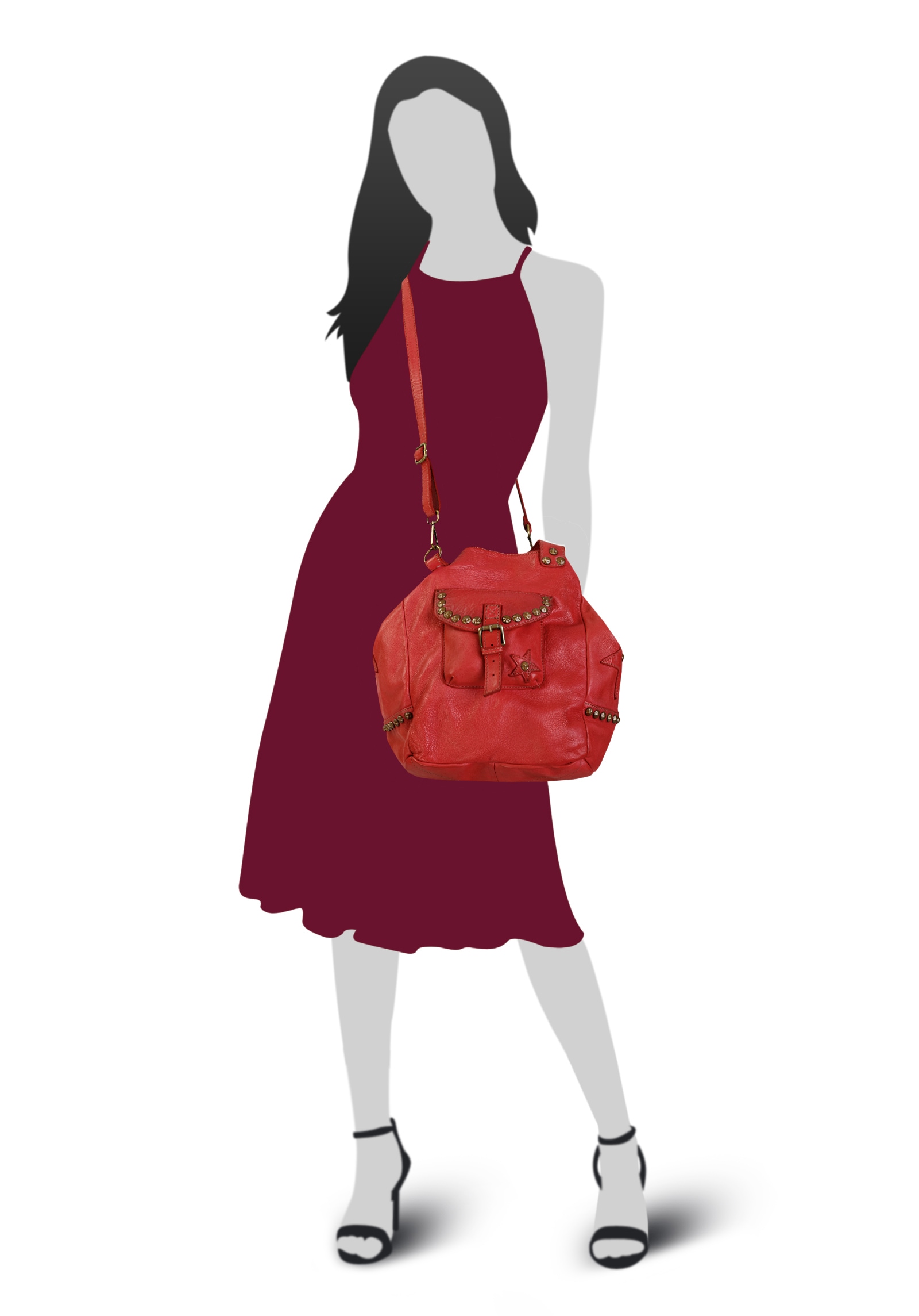 Samantha Look Shopper, echt Leder, Made in Italy