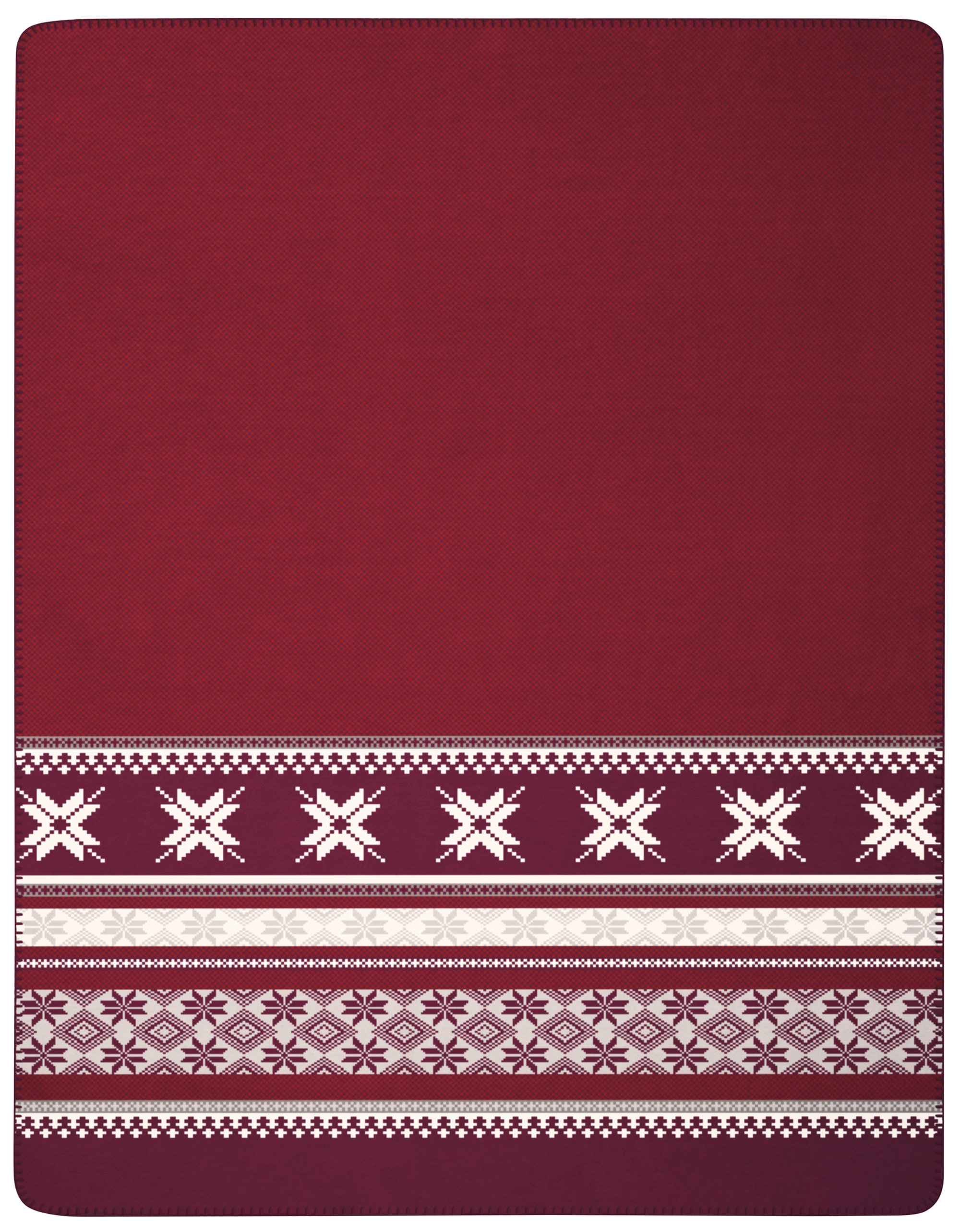 Biederlack Wohndecke »Nordic Knit« Stimmungsvolle Bordüren mit Schneeflocken und Eiskristallen