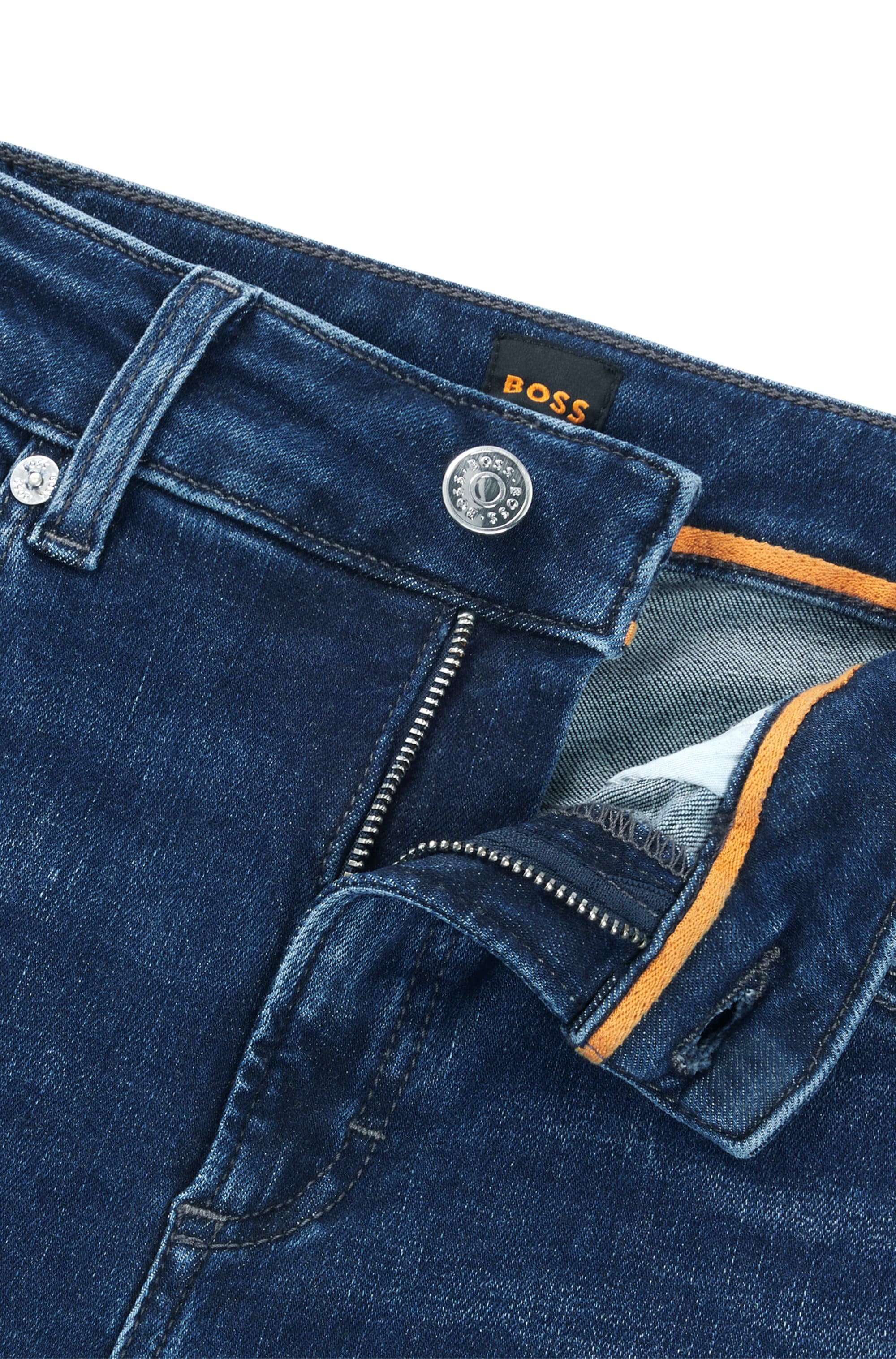 BOSS ORANGE Regular-fit-Jeans »Jackie Mid Rise, Mid Waist, Premium Damenmode«, mit Destroyed-Effekten