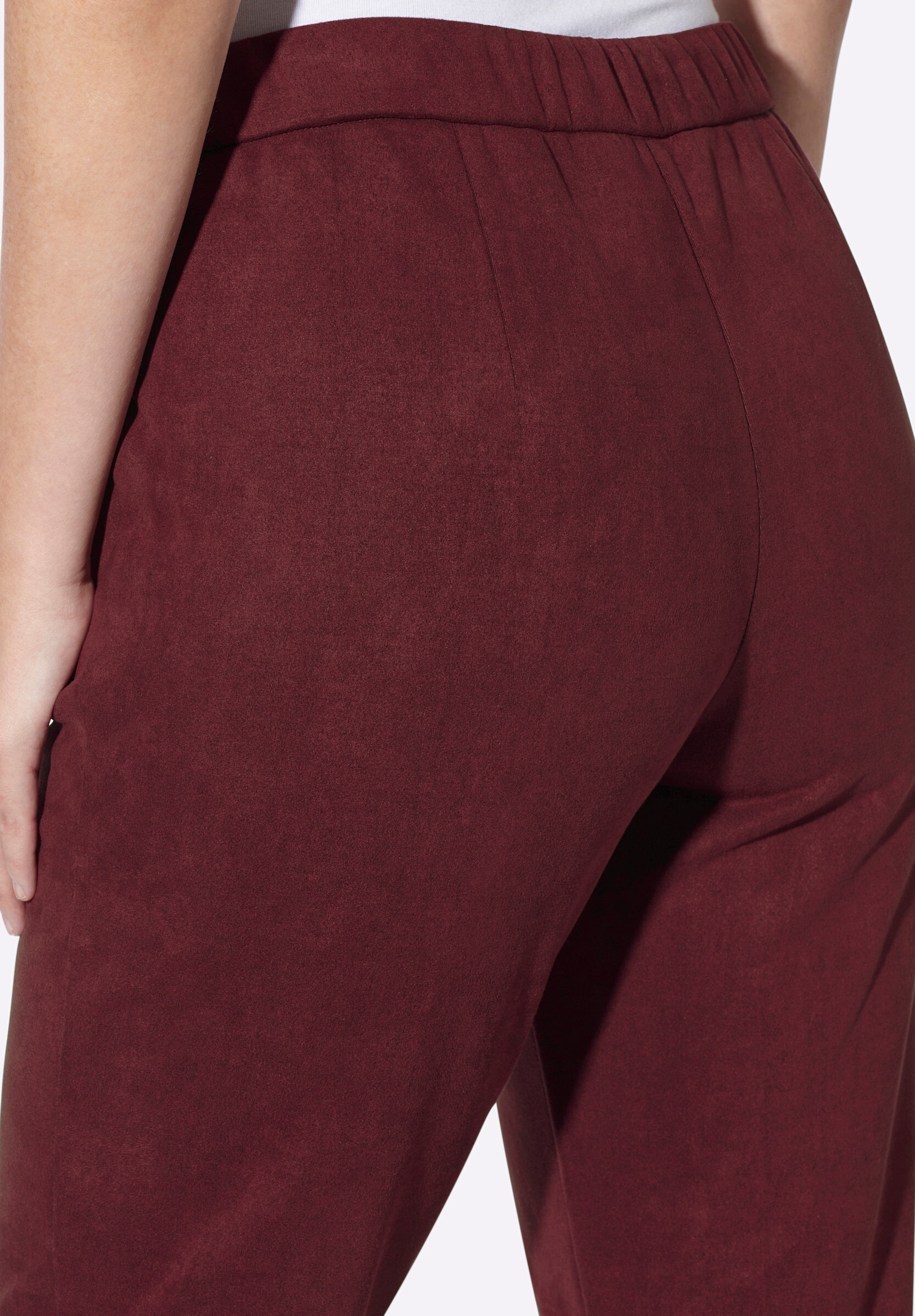 heine Schlupfhose »Velourslederimitat-Hose Lederimitathose mit Rundum-Dehnbund«