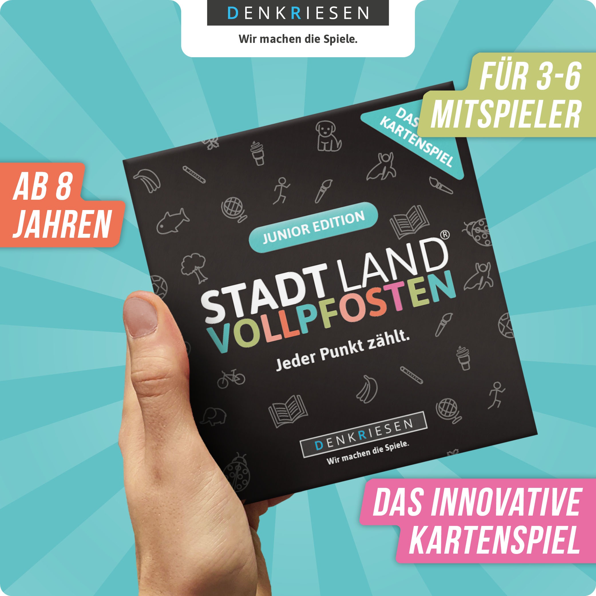 Denkriesen Spiel »Stadt Land Vollpfosten, Junior Edition« Made in Germany