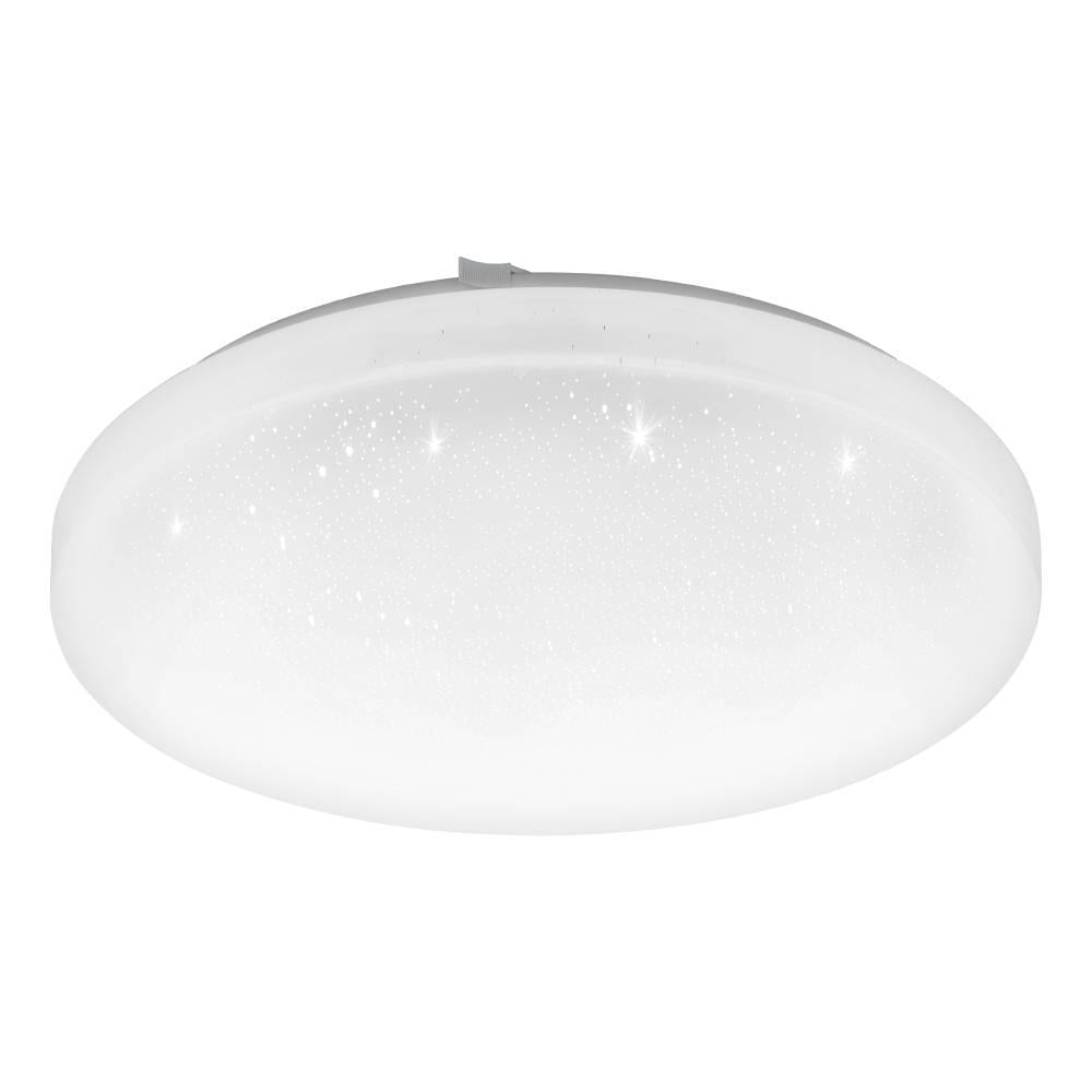 EGLO LED Deckenleuchte »FRANIA-S Deckenlampe, weiß, Kristalleffekt, geringe Aufbauhöhe,1x14,6W«, 1 flammig, Leuchtmittel LED-Board | LED fest integriert, Wohzimmer, Küche, Esszimmer, Flur, modern, rund, 1600 Lumen, 33x7cm