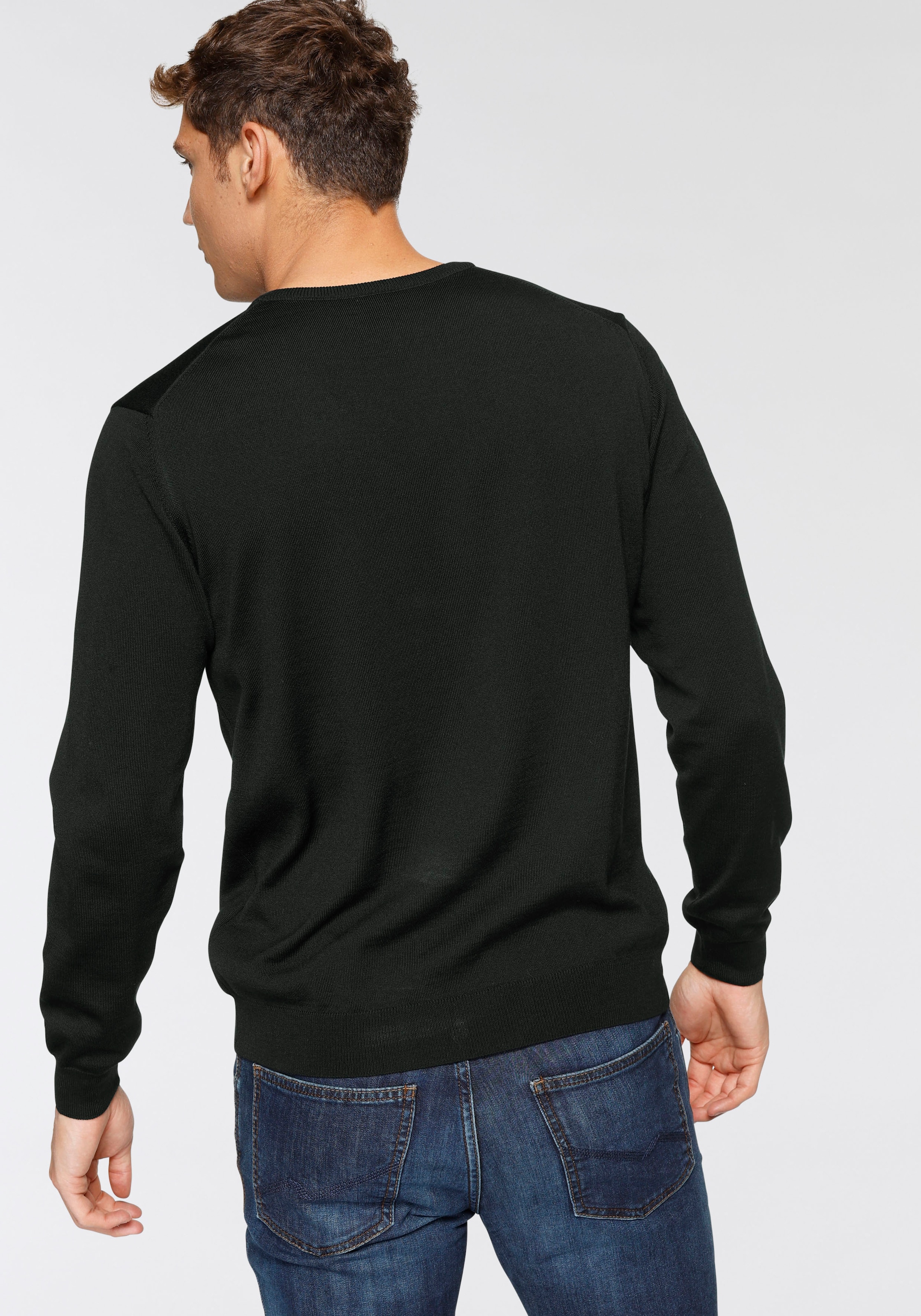 OLYMP V-Ausschnitt-Pullover »Luxor«, klassischer Strickpullover