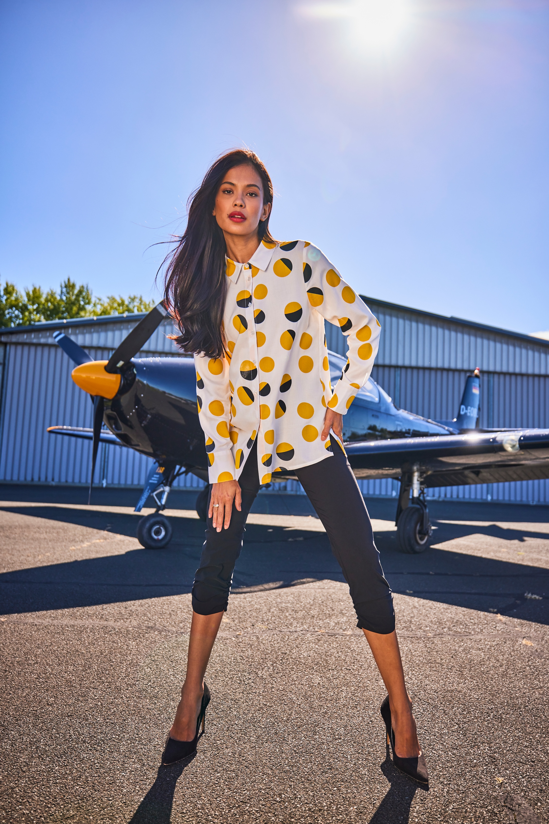 Aniston SELECTED Schlupfhose  seitliche Raffung an den Beinen - NEUE KOLLEKTION