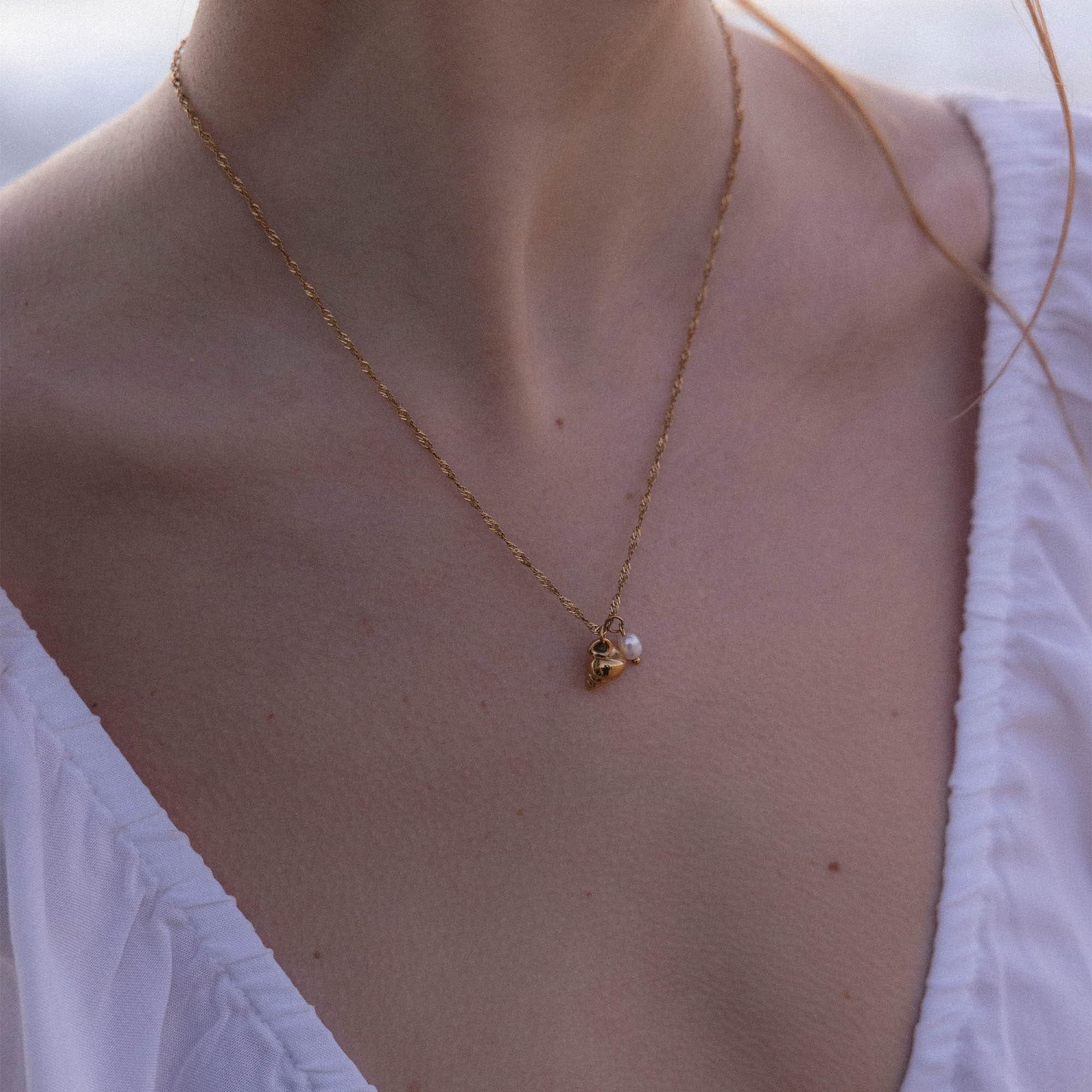 Purelei Ohrring und Ketten Set »Schmuck Geschenk Edelstahl Mahina Club Seashore, 2404-MC-Seashore«, (Set, 3 tlg.), mit Süßwasserzuchtperle