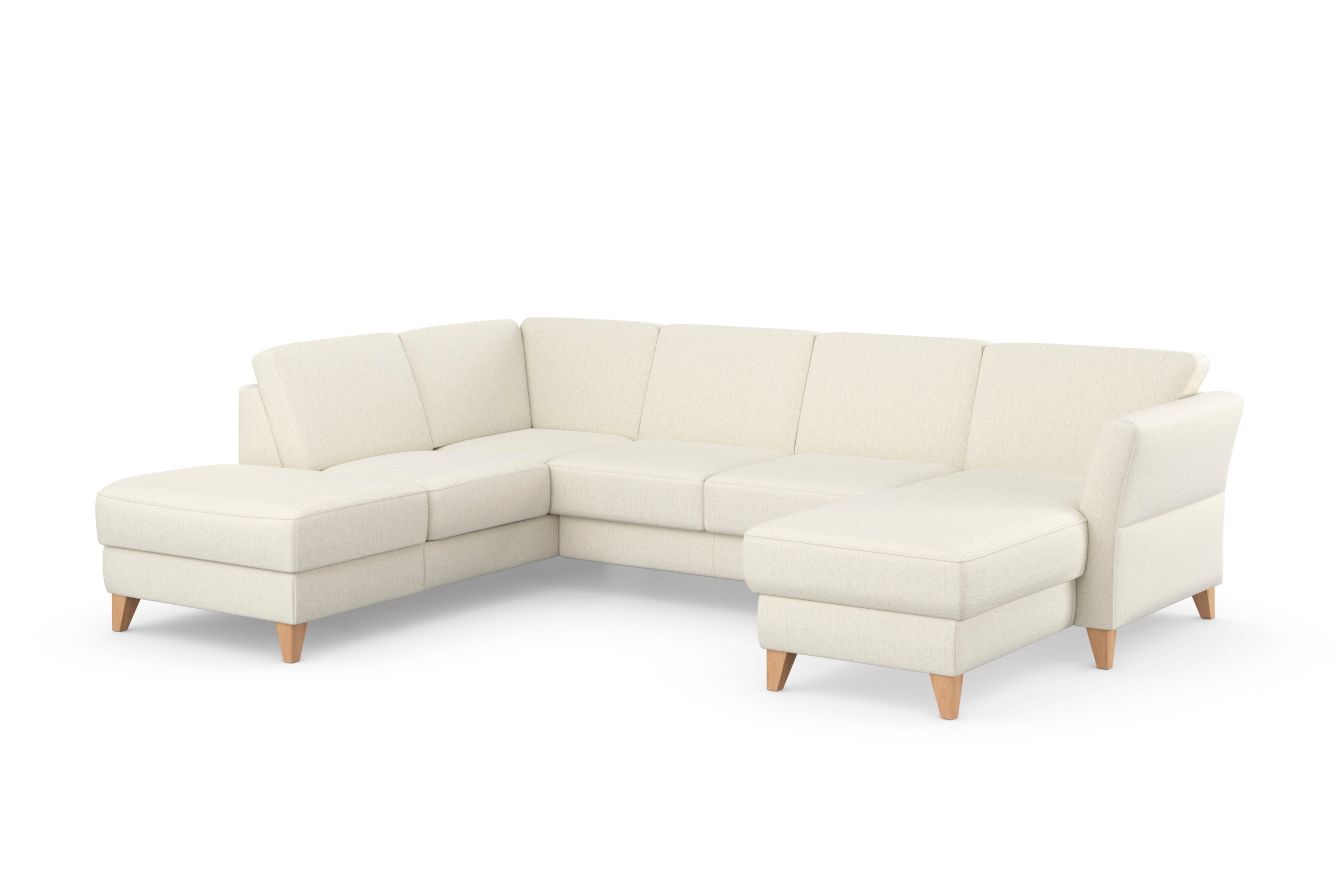 sit&more Wohnlandschaft »Visby U-Form«, wahlweise mit Bettfunktion und Stauraum, frei im Raum stellbar