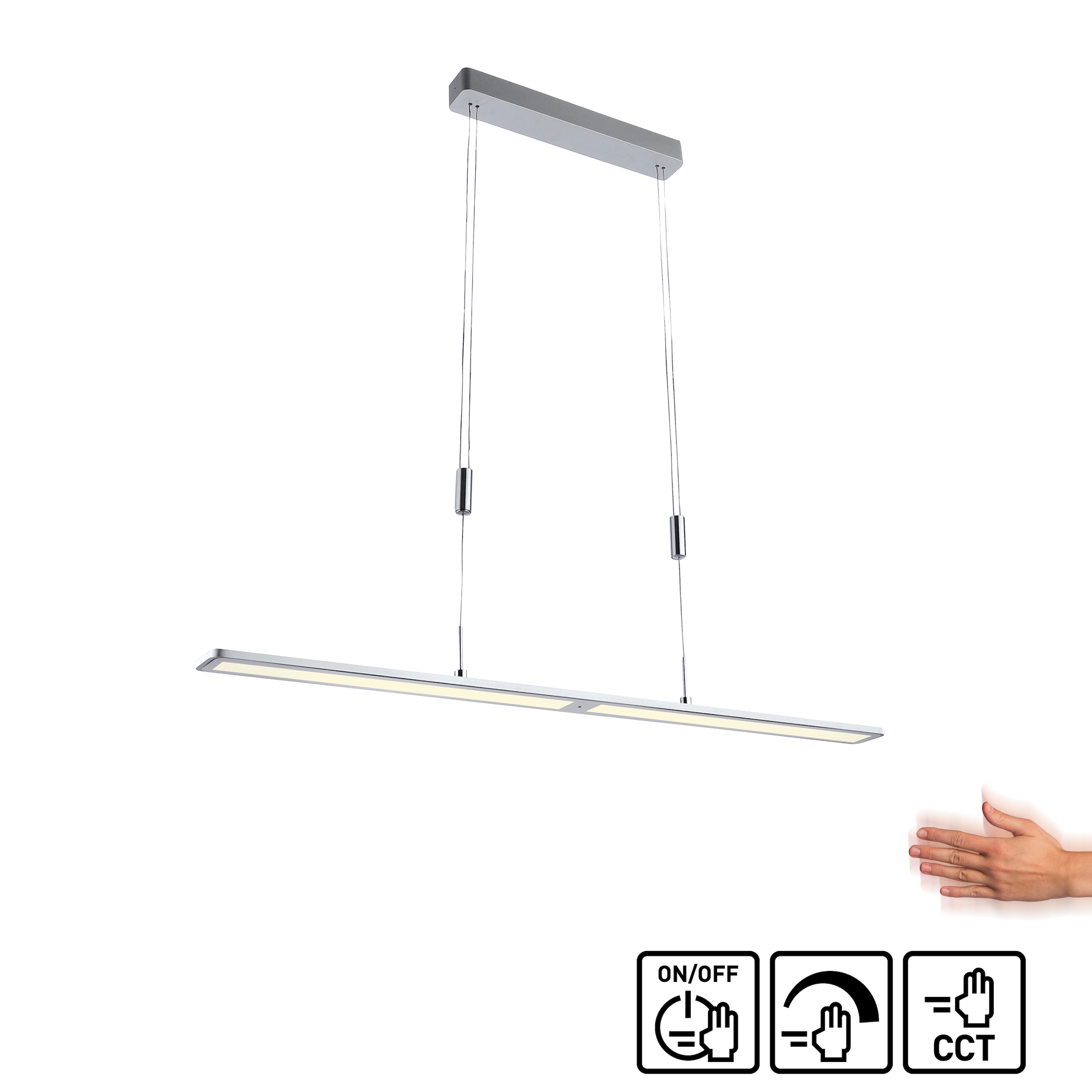 Paul Neuhaus Pendelleuchte »NIKA«, 1 flammig, Leuchtmittel LED-Board | LED fest integriert, LED, CCT - tunable white, dimmbar über Sensordimmer, Schalter