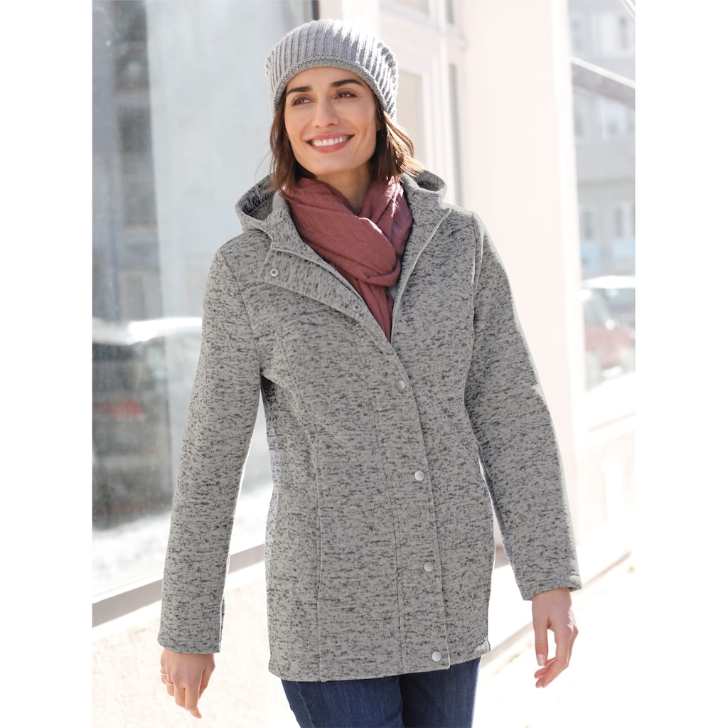 Classic Basics Strickfleecejacke, mit Kapuze