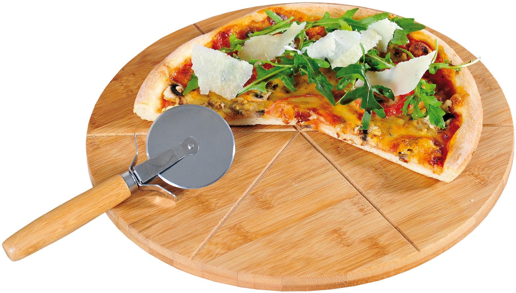 KESPER® Pizzaschneidebrett, (Set), mit 1 Pizzaschneider