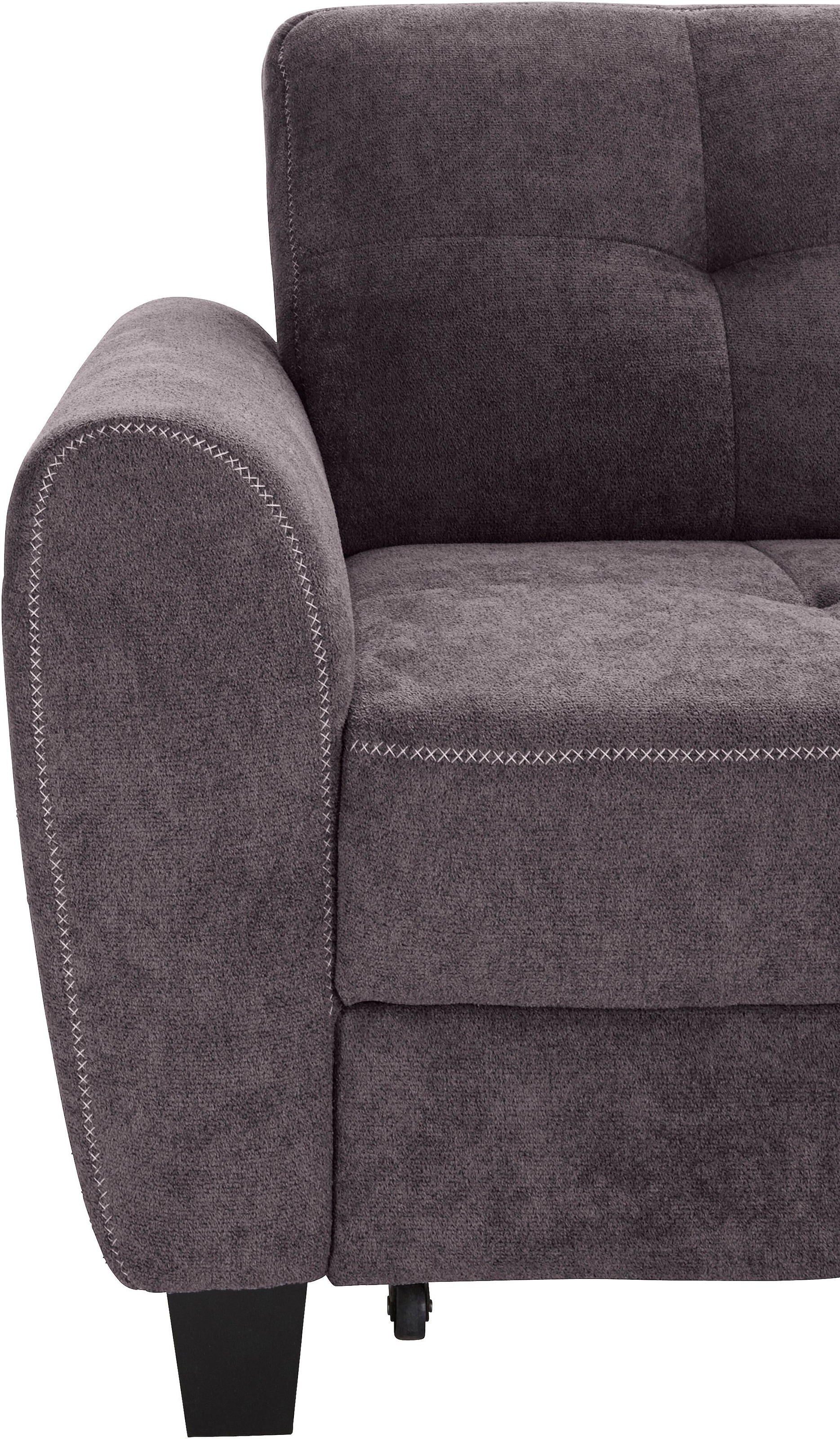 sit&more Ecksofa »Varese L-Form«, mit Federkern, wahlweise mit Bettfunktion und Stauraum