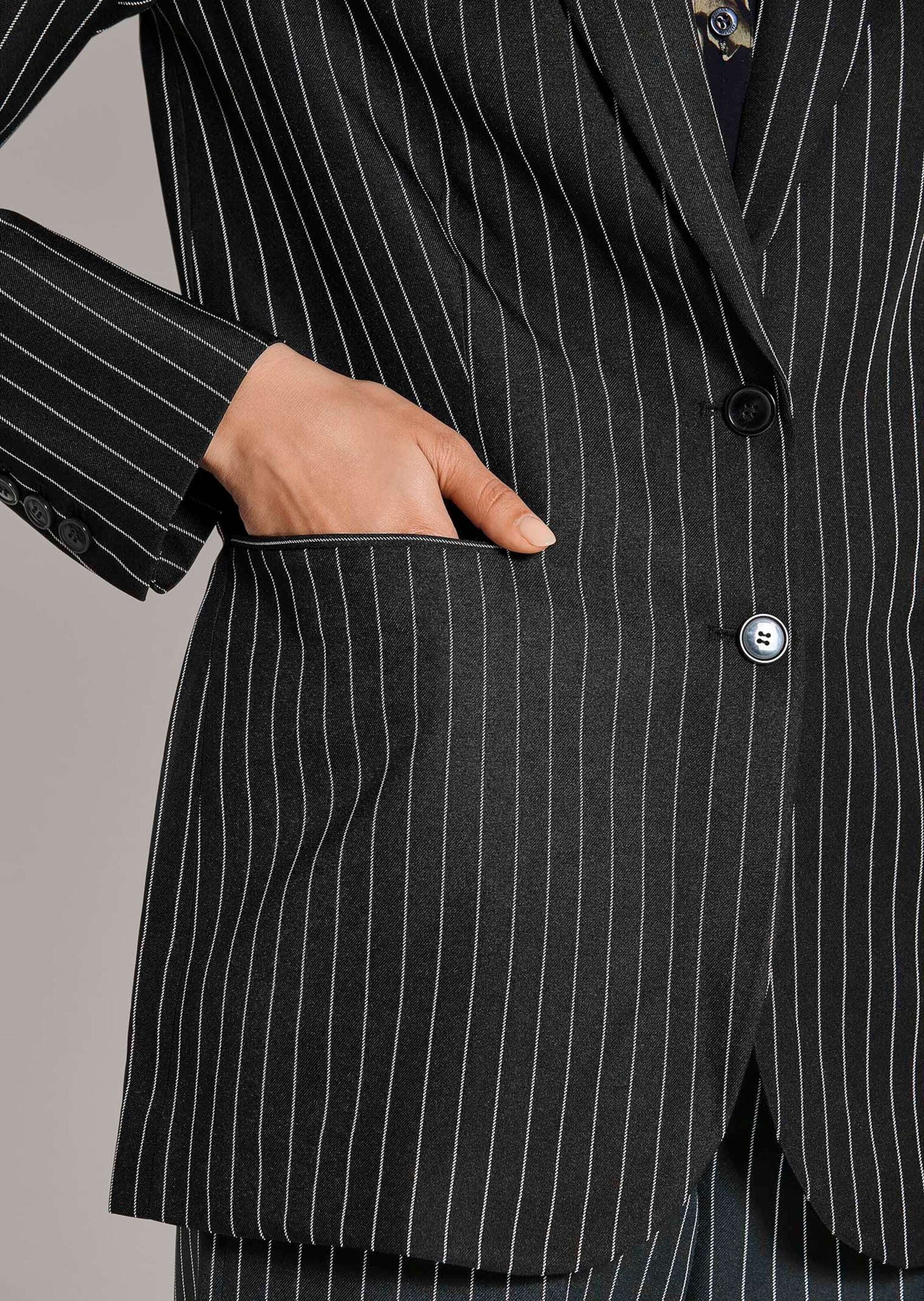 MADELEINE Jackenblazer »Blazer Longblazer mit Nadelstreifen« Streifenblazer