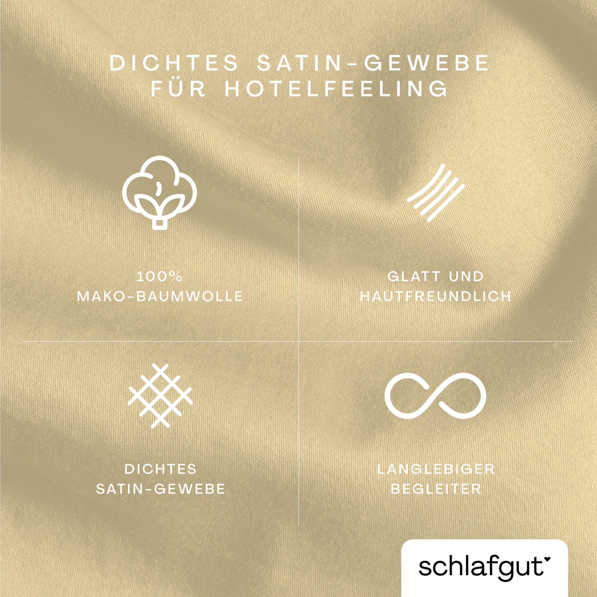 Schlafgut Bettbezug »Woven Satin« besonders dicht gewebt, Mix & Match: passender Kissenbezug erhältlich
