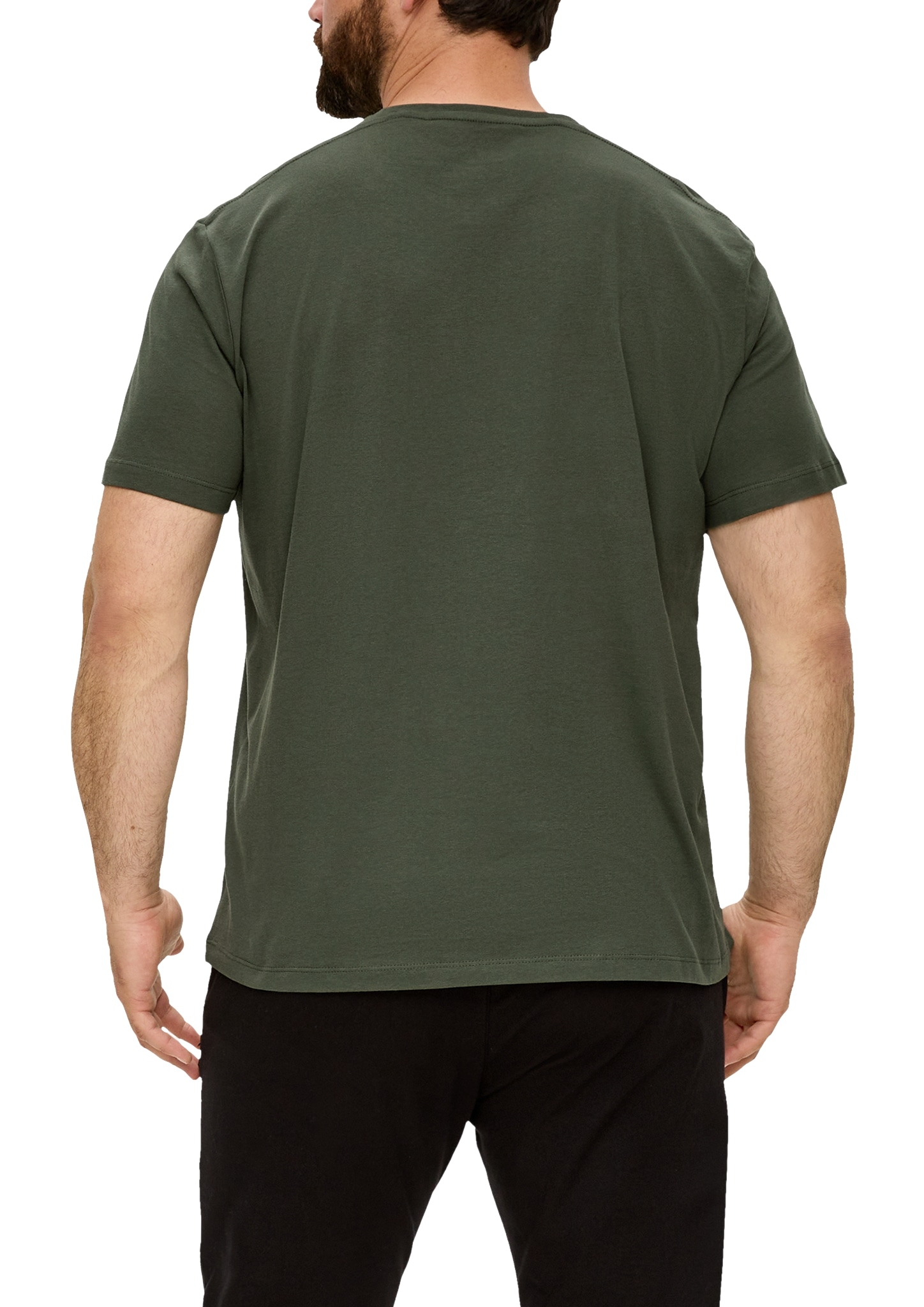 s.Oliver Men Big Sizes Kurzarmshirt mit Logo-Print/Große Größen