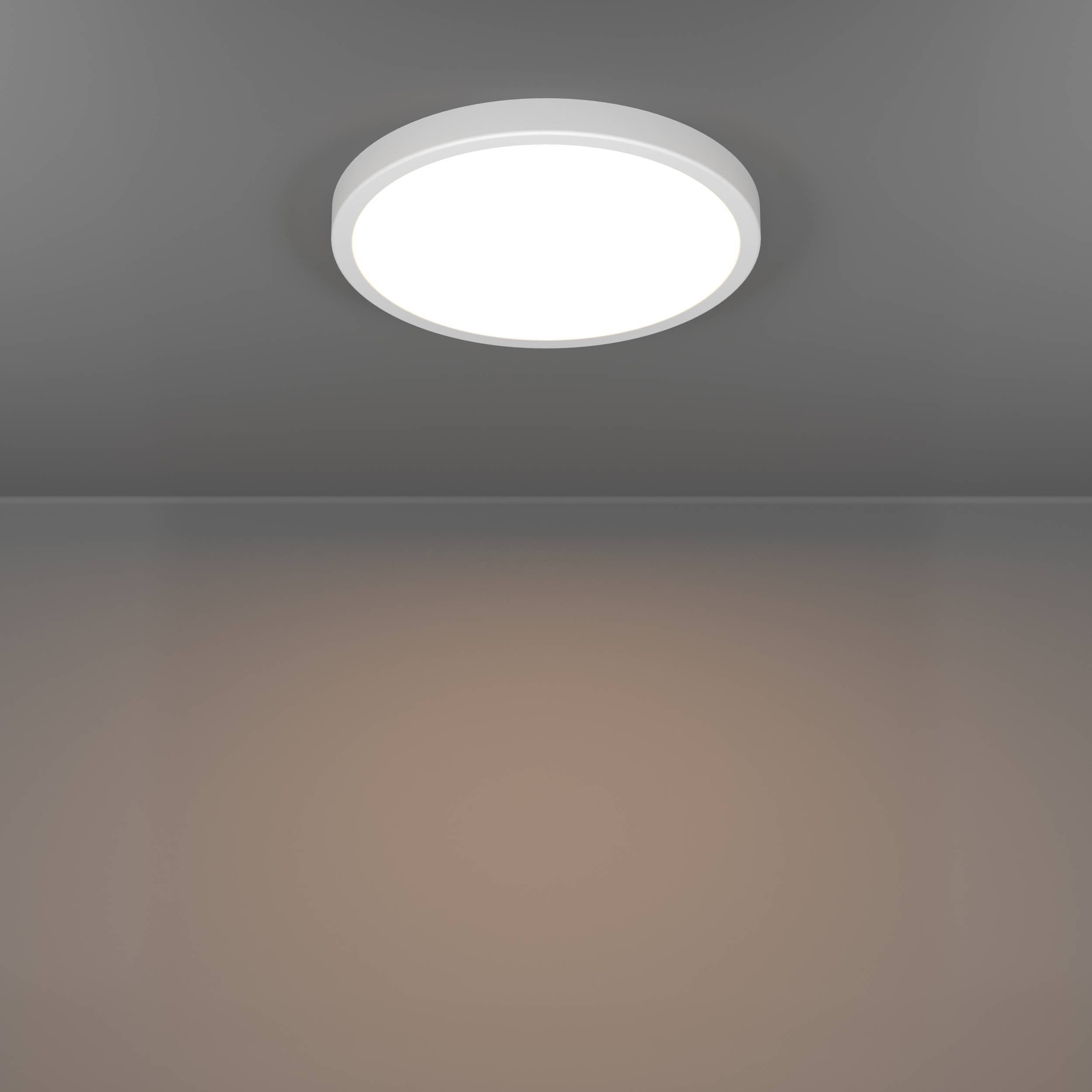 EGLO Aufbauleuchte »Fueva 6 Deckenleuchte, Aufbaulampe, Badlampe Decke, Kunststoff, IP44« LED-Modul 1 Stk. Kaltweiß | Neutralweiß | Warmweiß Aufbauleuchte - H2,5 x Ø27,8 cm - weiß - 14,2W inkl.