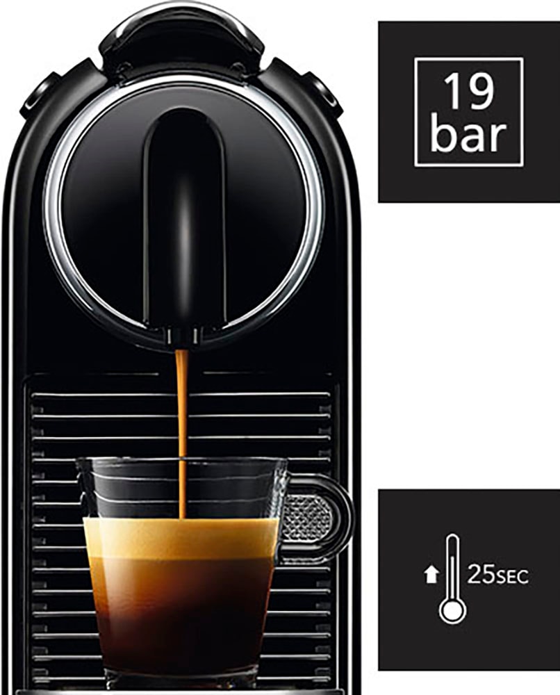 Nespresso Kapselmaschine »CITIZ 7 mit 167.B Garantie mit EN XXL Black«, Kapseln Willkommenspaket Jahren 3 inkl. DeLonghi, von