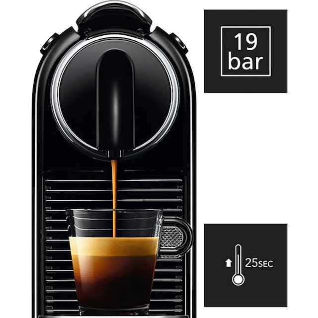 Nespresso Kapselmaschine »CITIZ EN 167.B von DeLonghi, Black«, inkl.  Willkommenspaket mit 7 Kapseln mit 3 Jahren XXL Garantie
