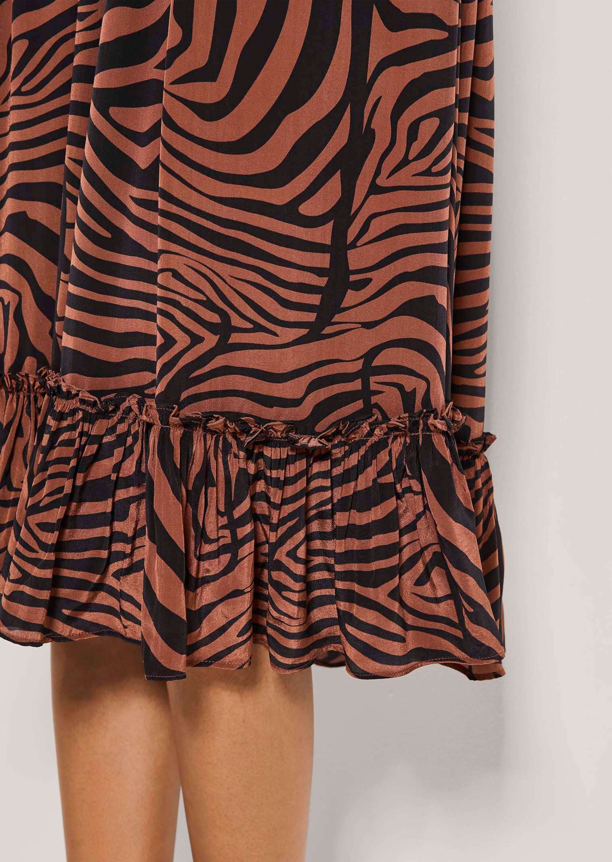 MADELEINE Sommerrock »Faltenrock Midirock mit Zebra-Print« Zebra-Print