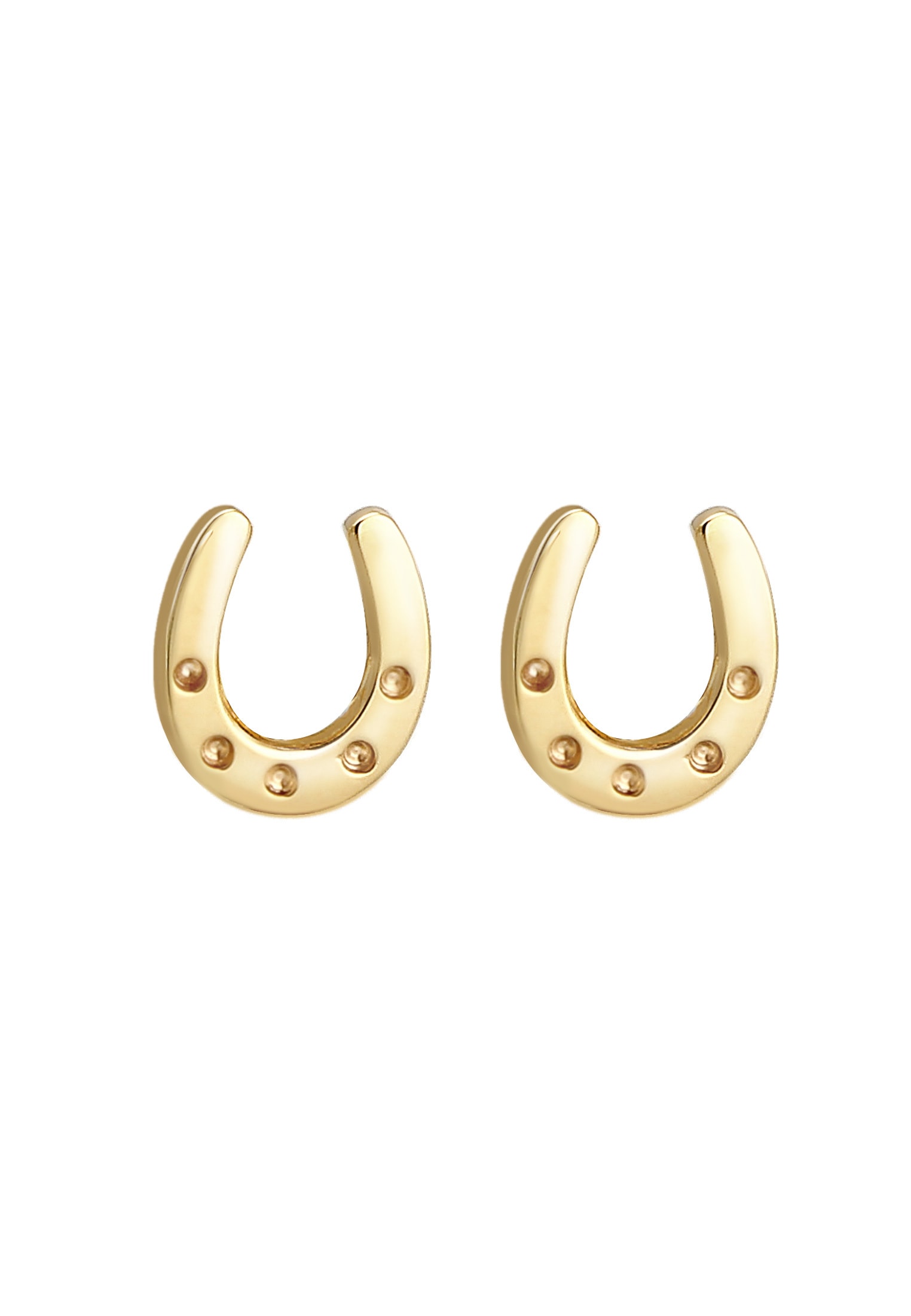 Elli Premium Paar Ohrstecker »Ohrringe Ohrstecker Hufeisen 585 Gelbgold«