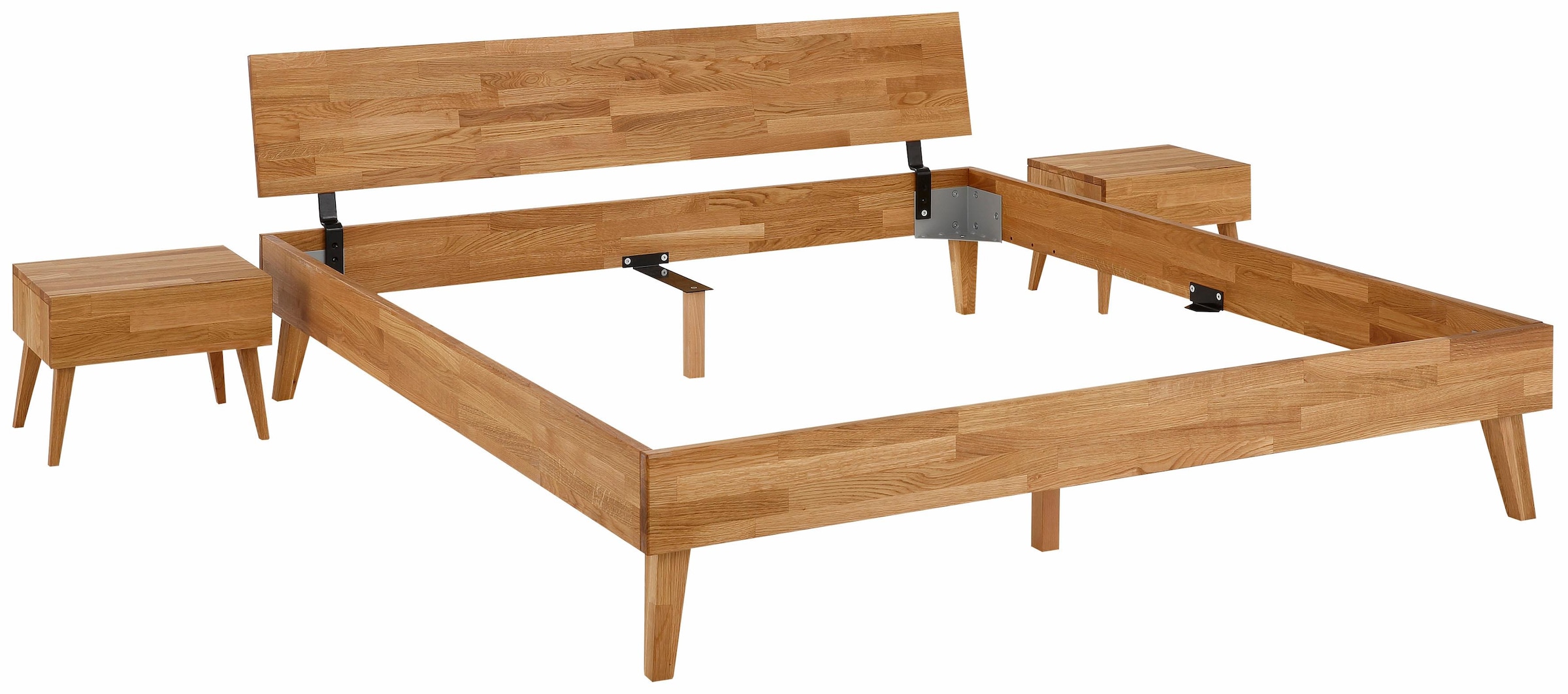 Home affaire Bett »Natali« aus massiver Eiche, in verschiedenen Breiten