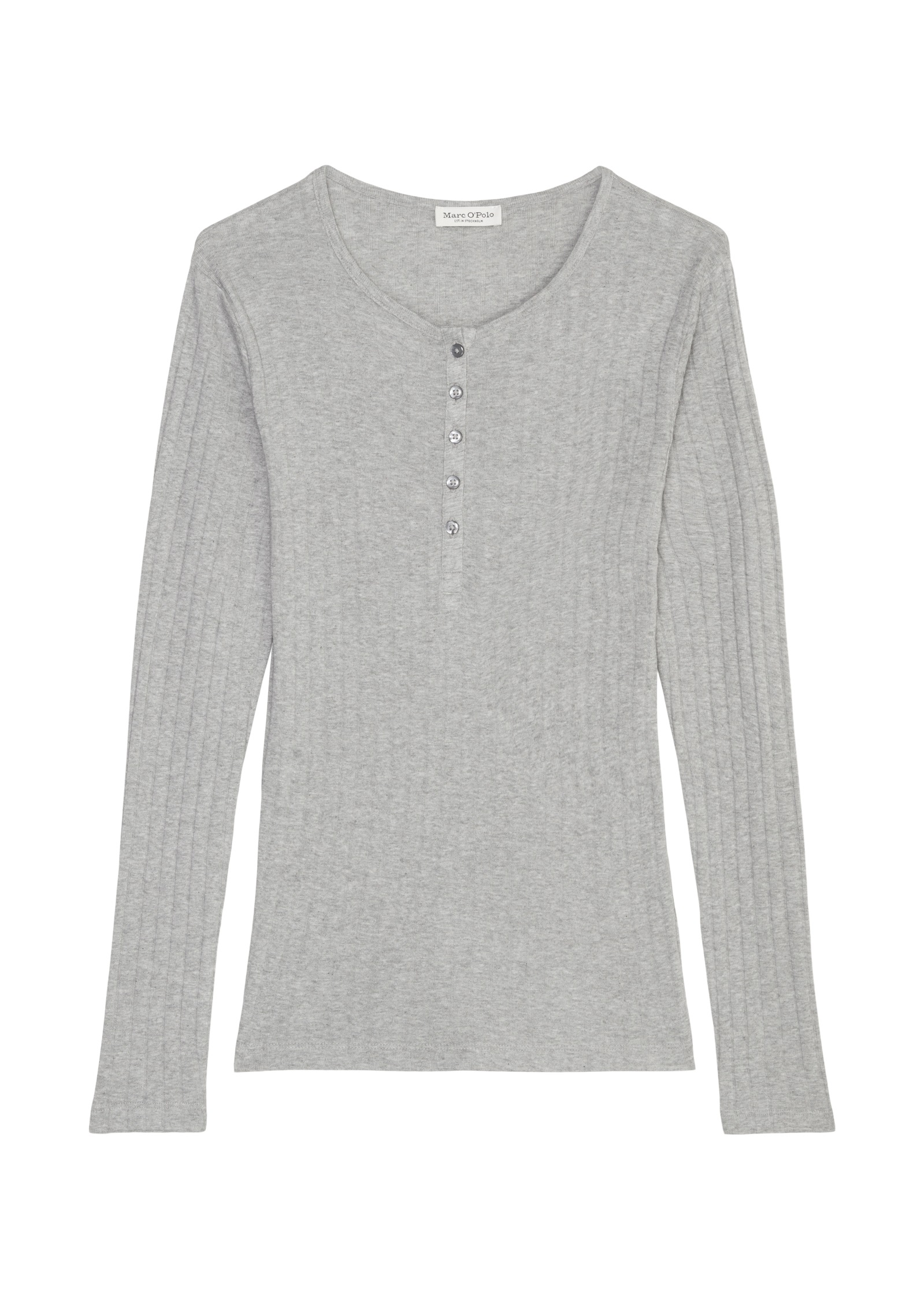 Marc O'Polo Henleyshirt, moderne Rippenstruktur