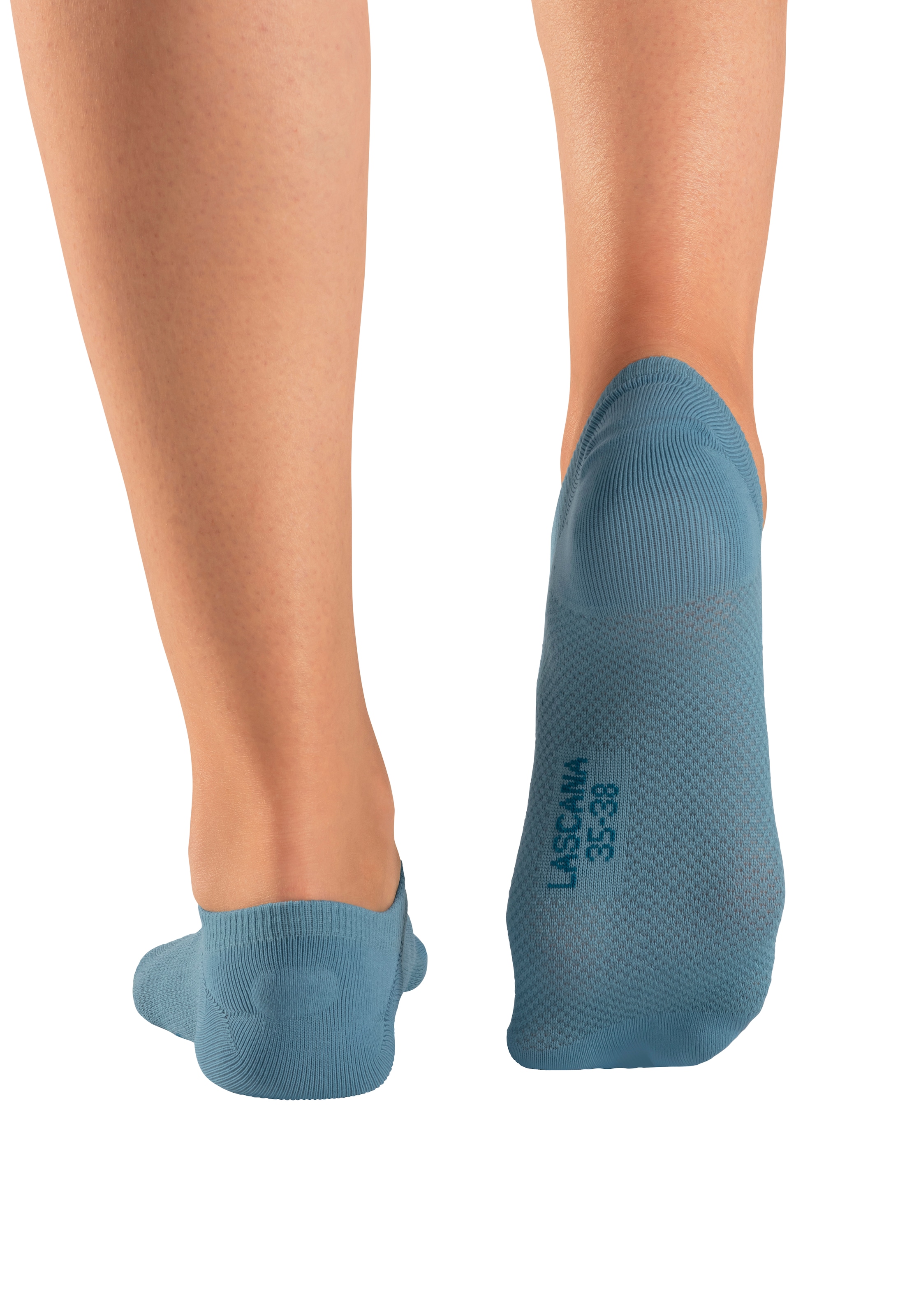 LASCANA ACTIVE Sneakersocken, (Packung, 7 Paar), mit Pikeestruktur und Silicon