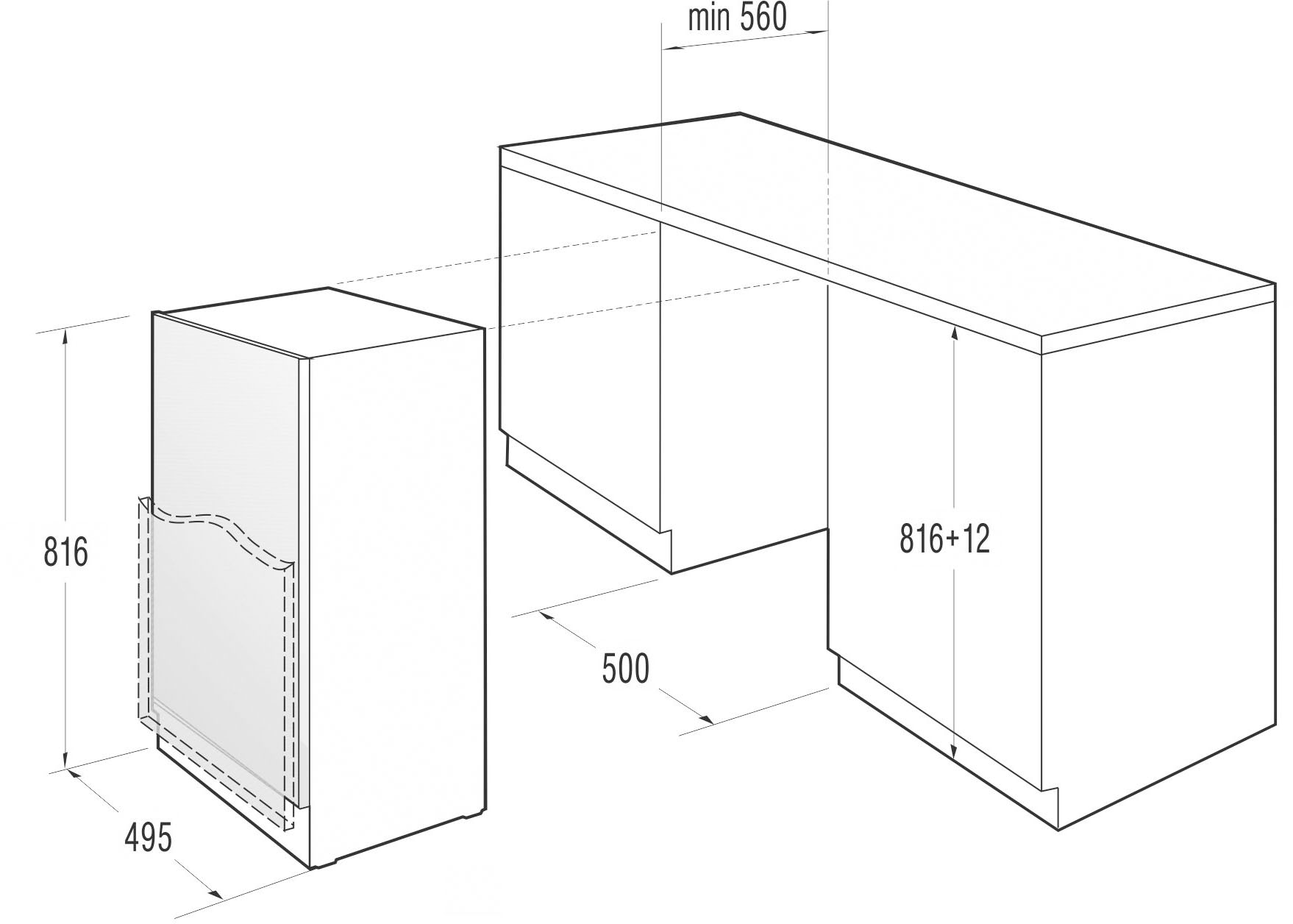 GORENJE Einbaukühlschrank »RBIU309EP1«, RBIU309EP1, 81,6 cm hoch, 49,5 cm breit