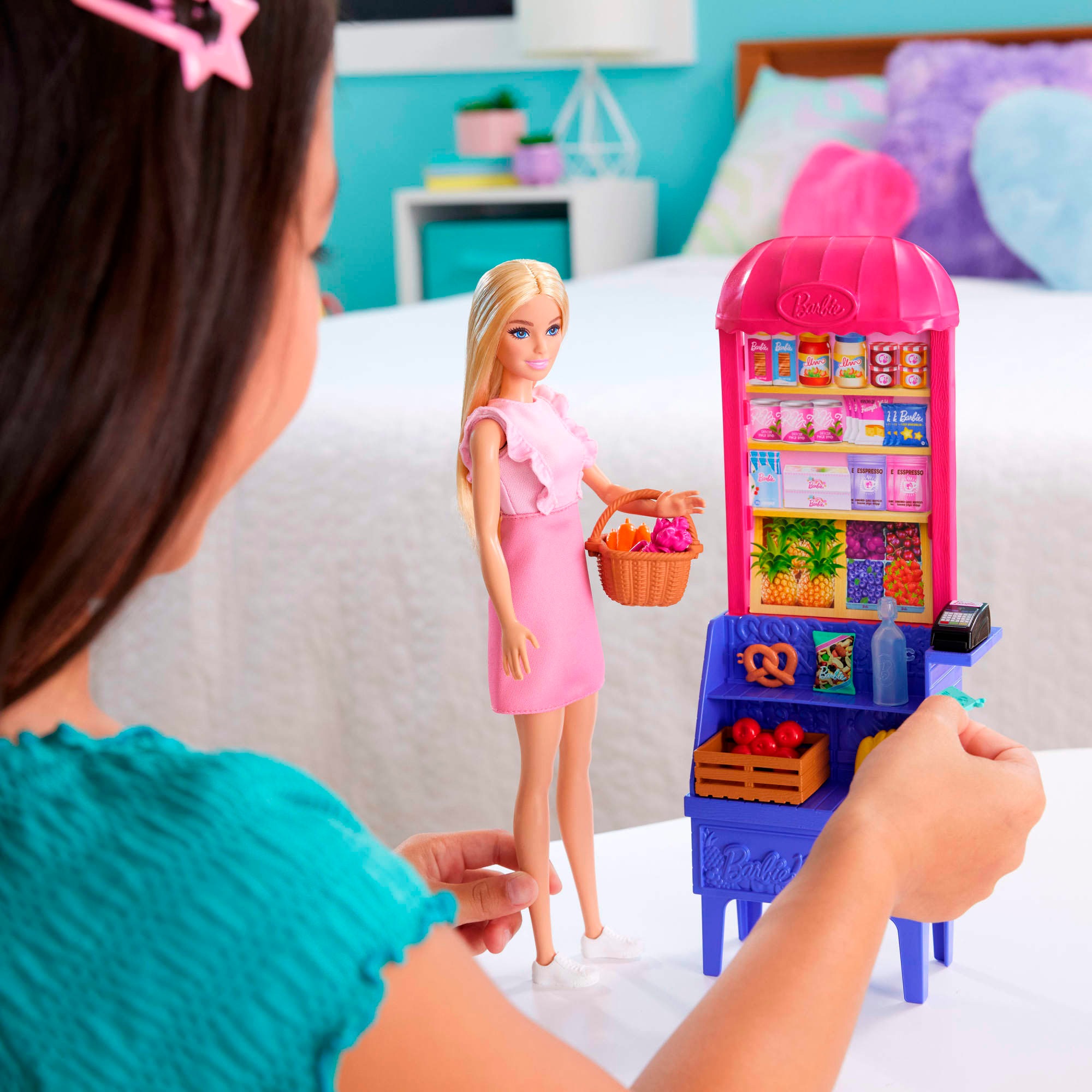Barbie Anziehpuppe »Barbie Malibu Marktstand Spielset«