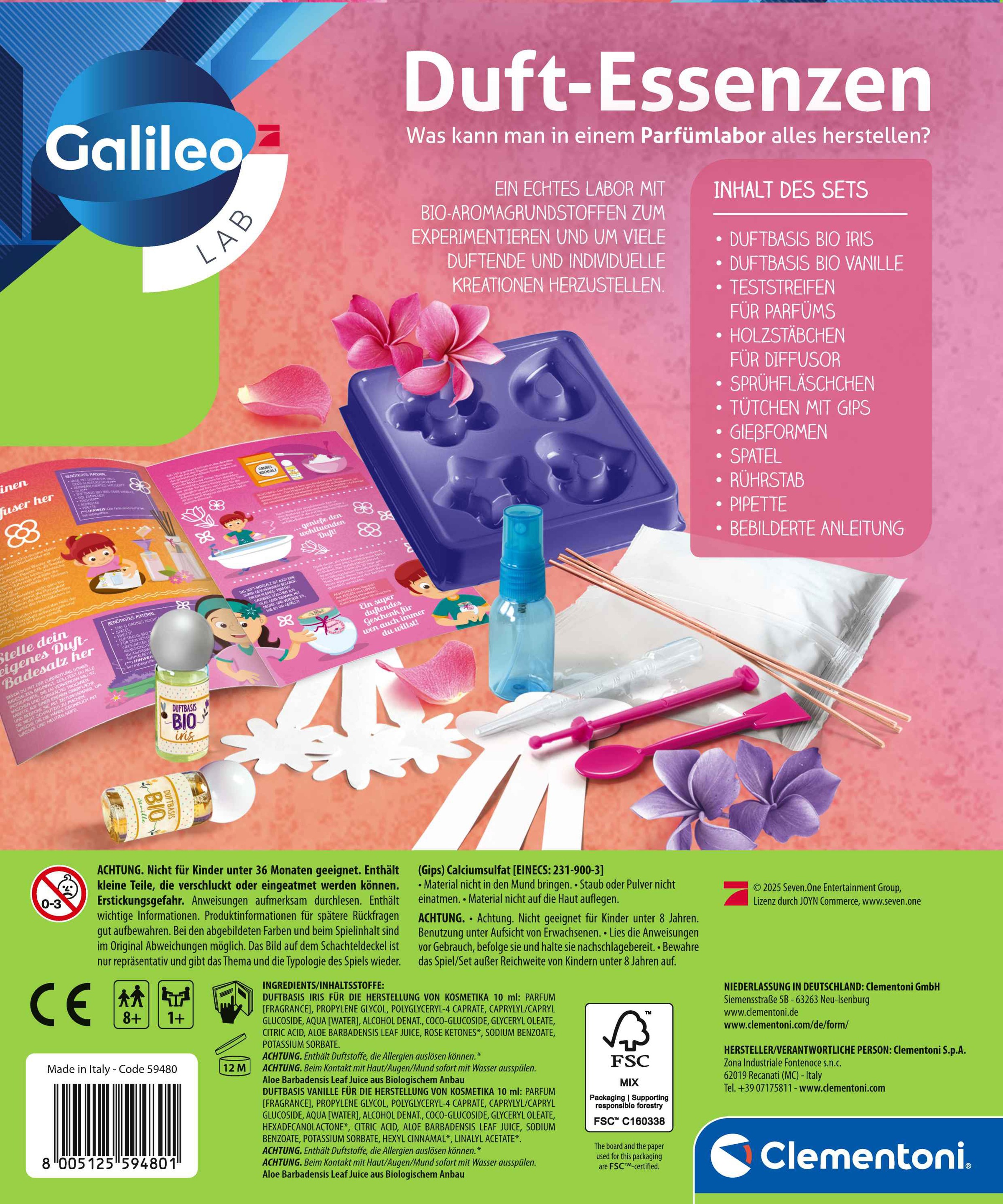 Clementoni® Experimentierkasten »Galileo Lab, Duft-Essenzen« Made in Europe