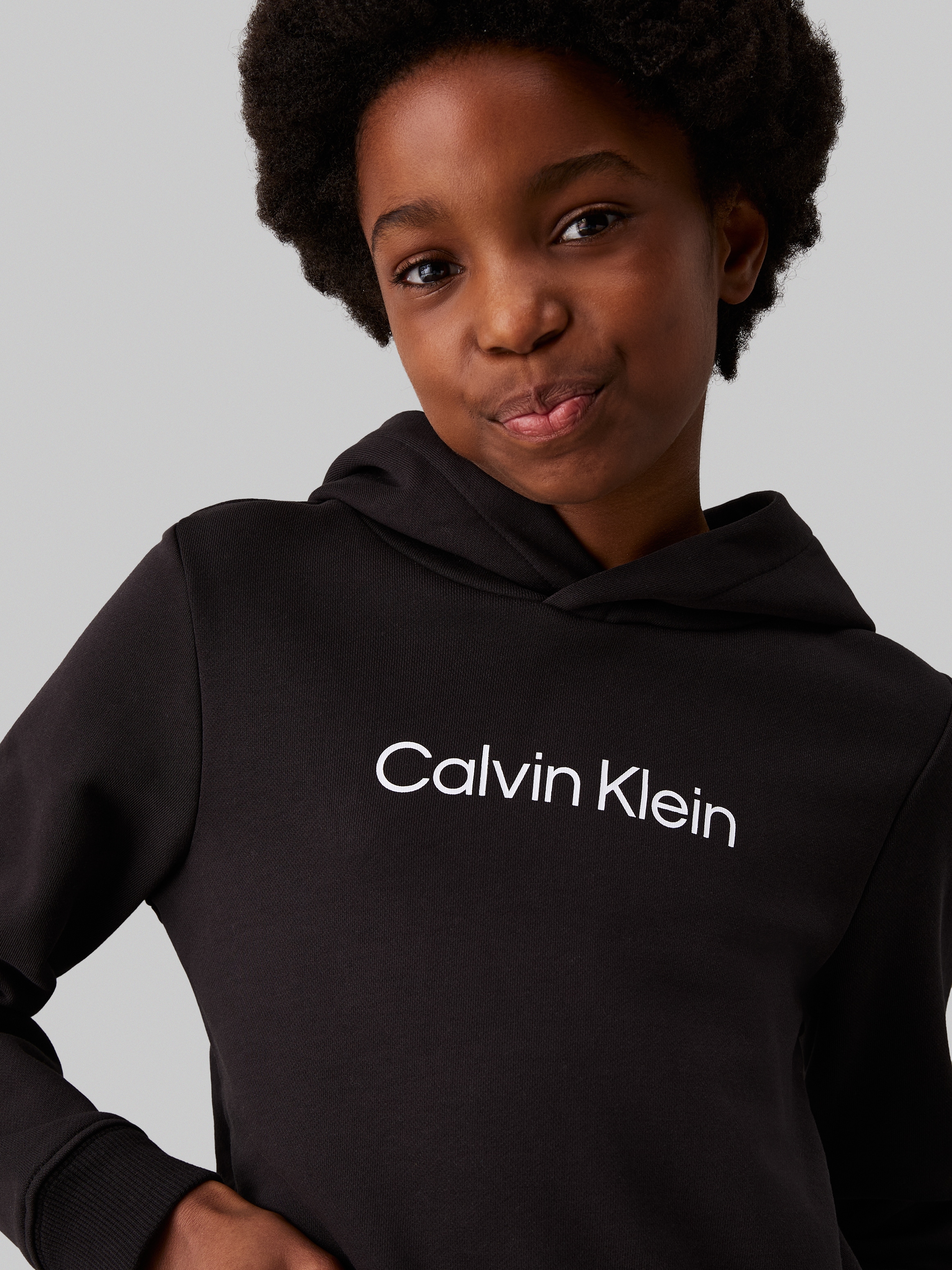 Calvin Klein Jeans Kapuzensweatshirt »Inst. Logo Reg. Terry Hoodie« für Kinder bis 16 Jahre und mit Logoschriftzug