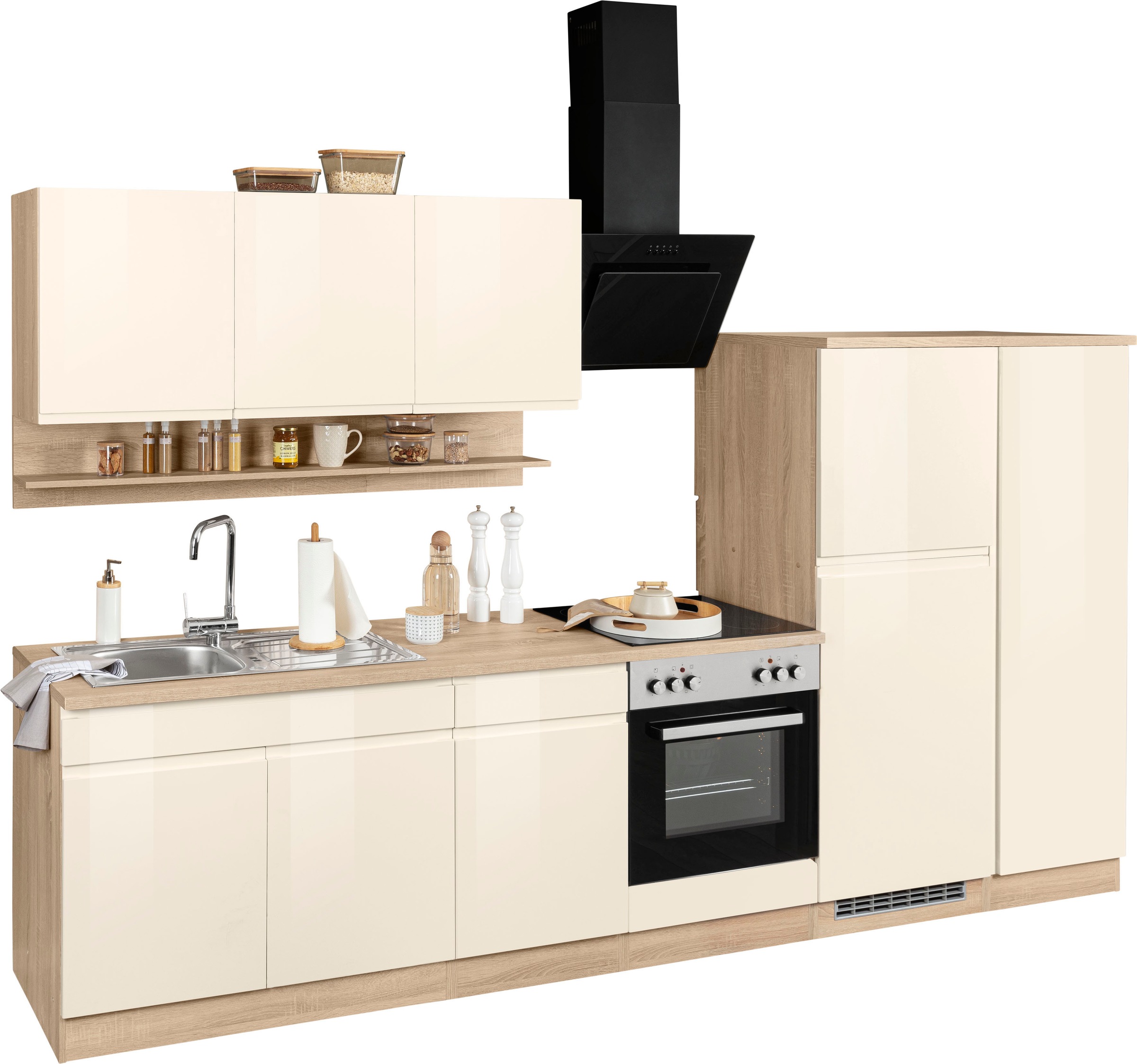 KOCHSTATION Küchenzeile »KS-Virginia« Breite 320 cm, wahlweise mit E-Geräten