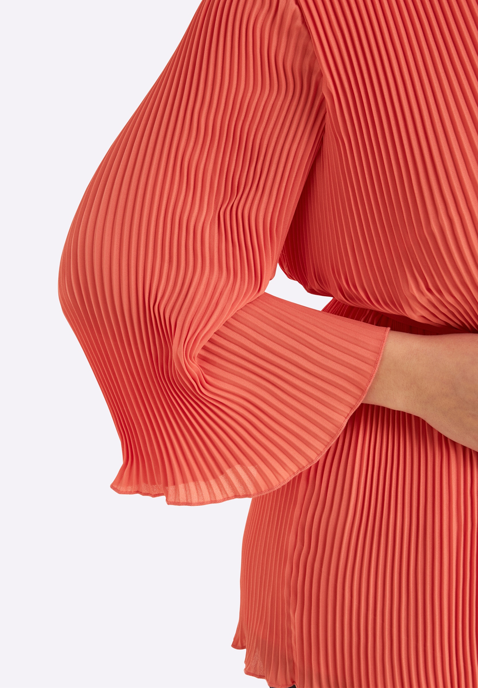 Sheego Longbluse »Tunika Tunika mit Plisseefalten«