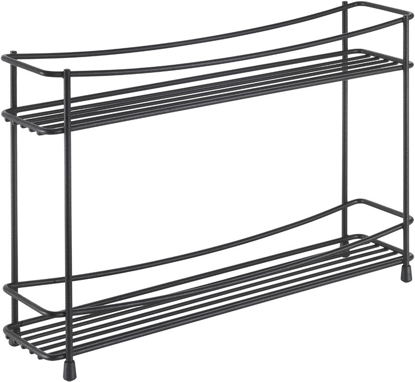 Metaltex Gewürzregal 1 Stk. tlg. in matt schwarz mit exclusiver TouchTherm Beschichtung, 2 Etagaen
