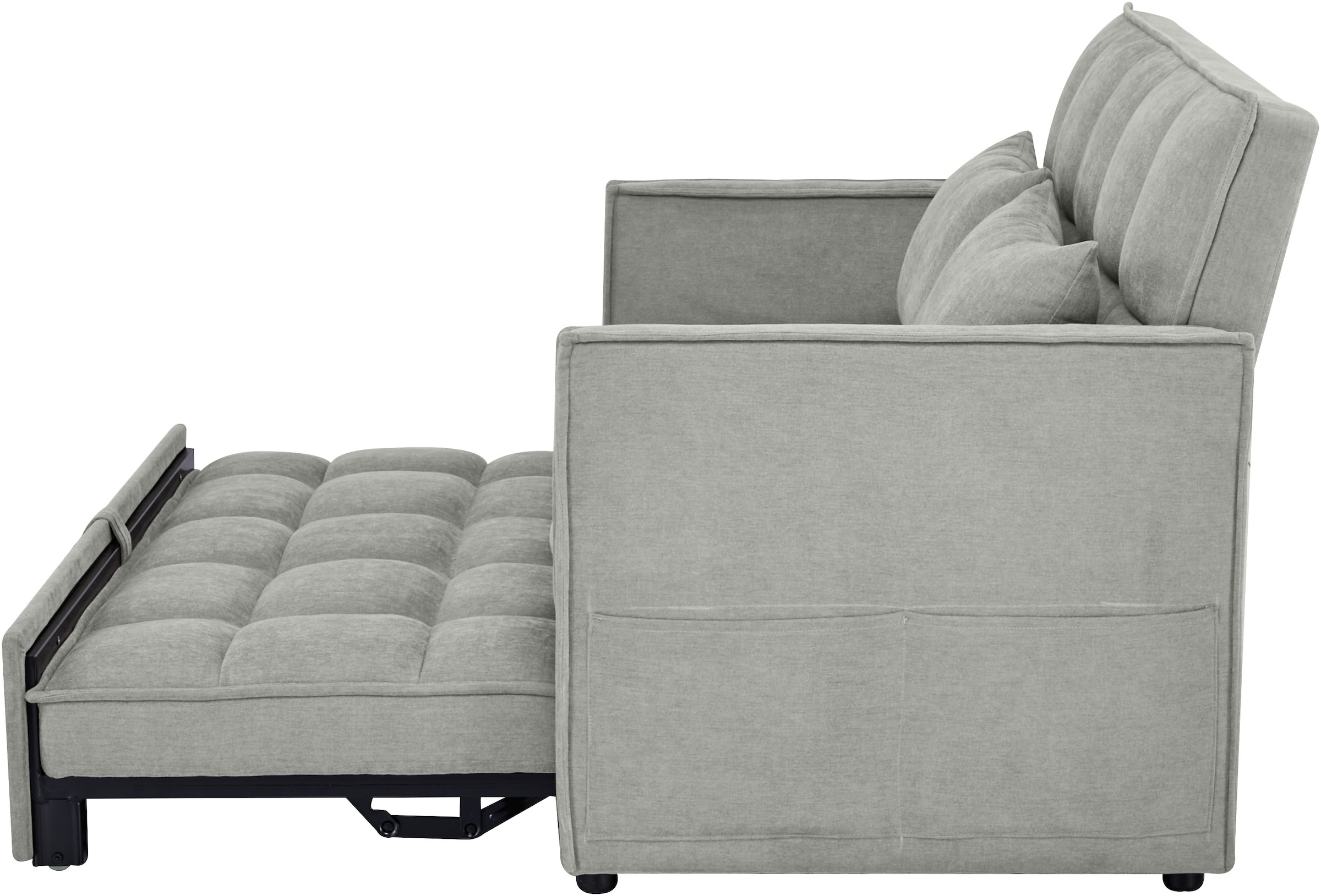 OTTO home Schlafsofa »STEFFO, 159 cm, 2-Sitzer, mit verstellbarer Rückenlehne« Klappmechanismus, Feinstruktur-Bezug, natürliche Farben