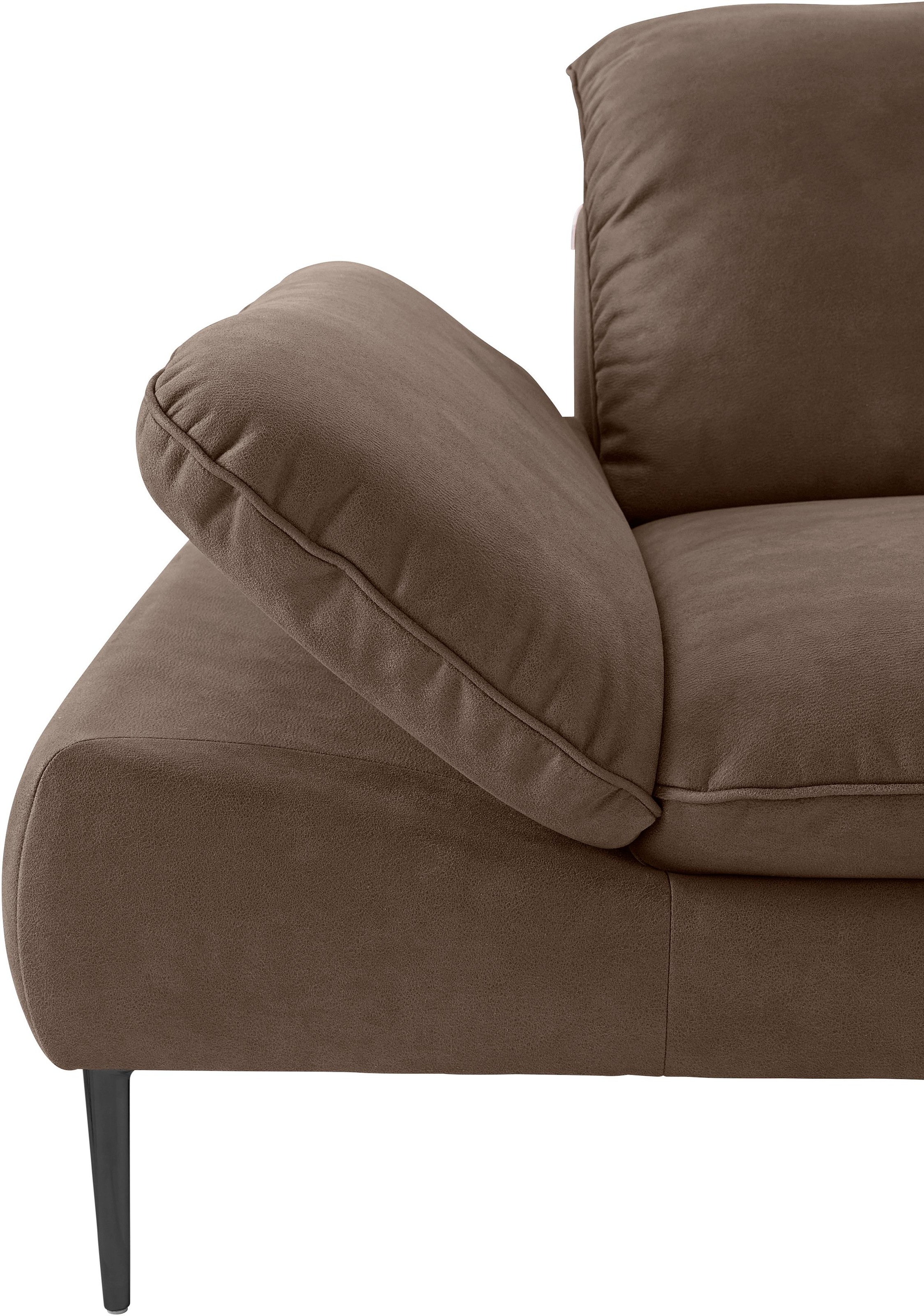 W.SCHILLIG Ecksofa »enjoy&MORE, Designsofa, bequem, zeitlos und elegant, L-Form«, Sitztiefenverstellung, Füße schwarz pulverbeschichtet, Breite 340 cm